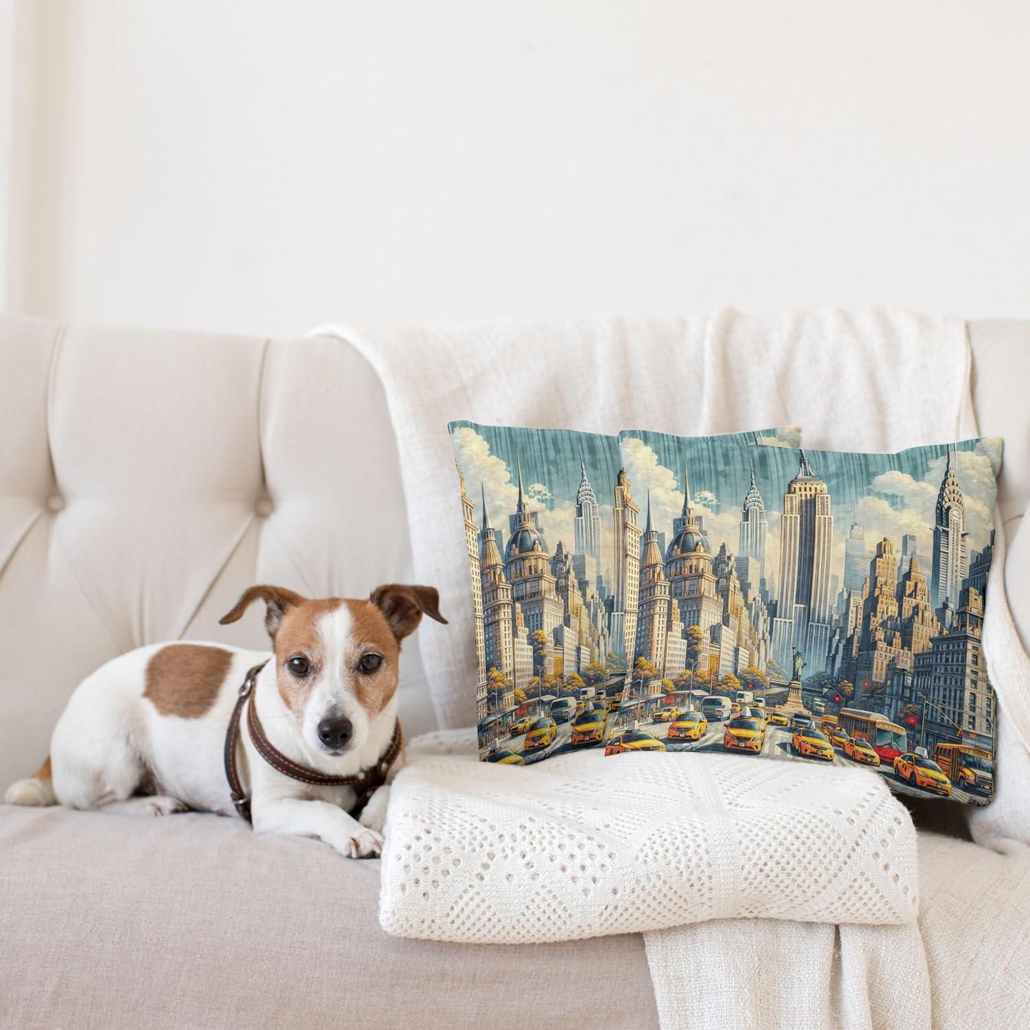 imageAmbesonne Classic Decorative Throw Pillow Case Pack of 2 Extravagant Hall with Oceanic and Neutral Color Details Room View Print Couch Bedroom Living Room Cushion Cover 18quot Coconut and Sea BlueOrange Ecru Cadet Blue