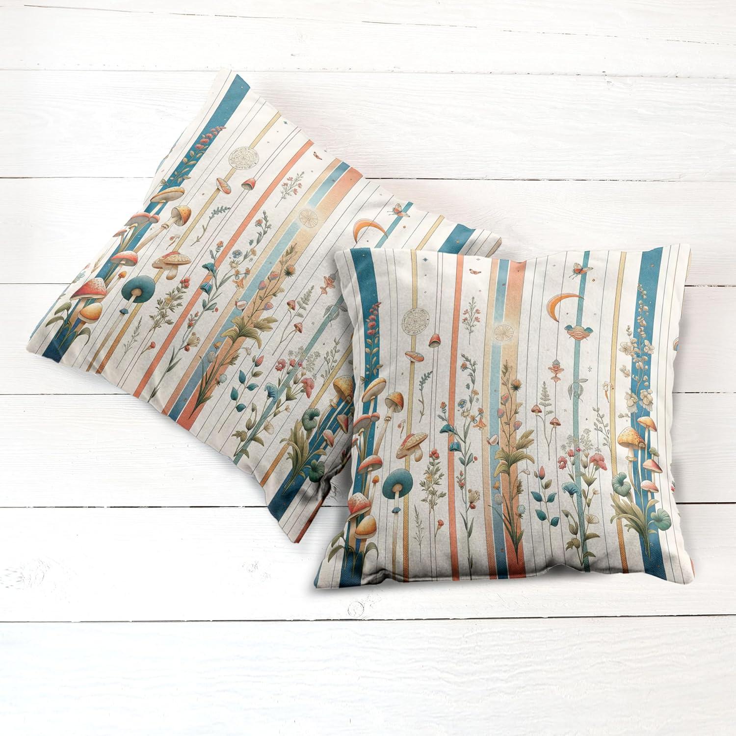 imageAmbesonne Classic Decorative Throw Pillow Case Pack of 2 Extravagant Hall with Oceanic and Neutral Color Details Room View Print Couch Bedroom Living Room Cushion Cover 18quot Coconut and Sea BluePetrol Blue Salmon White