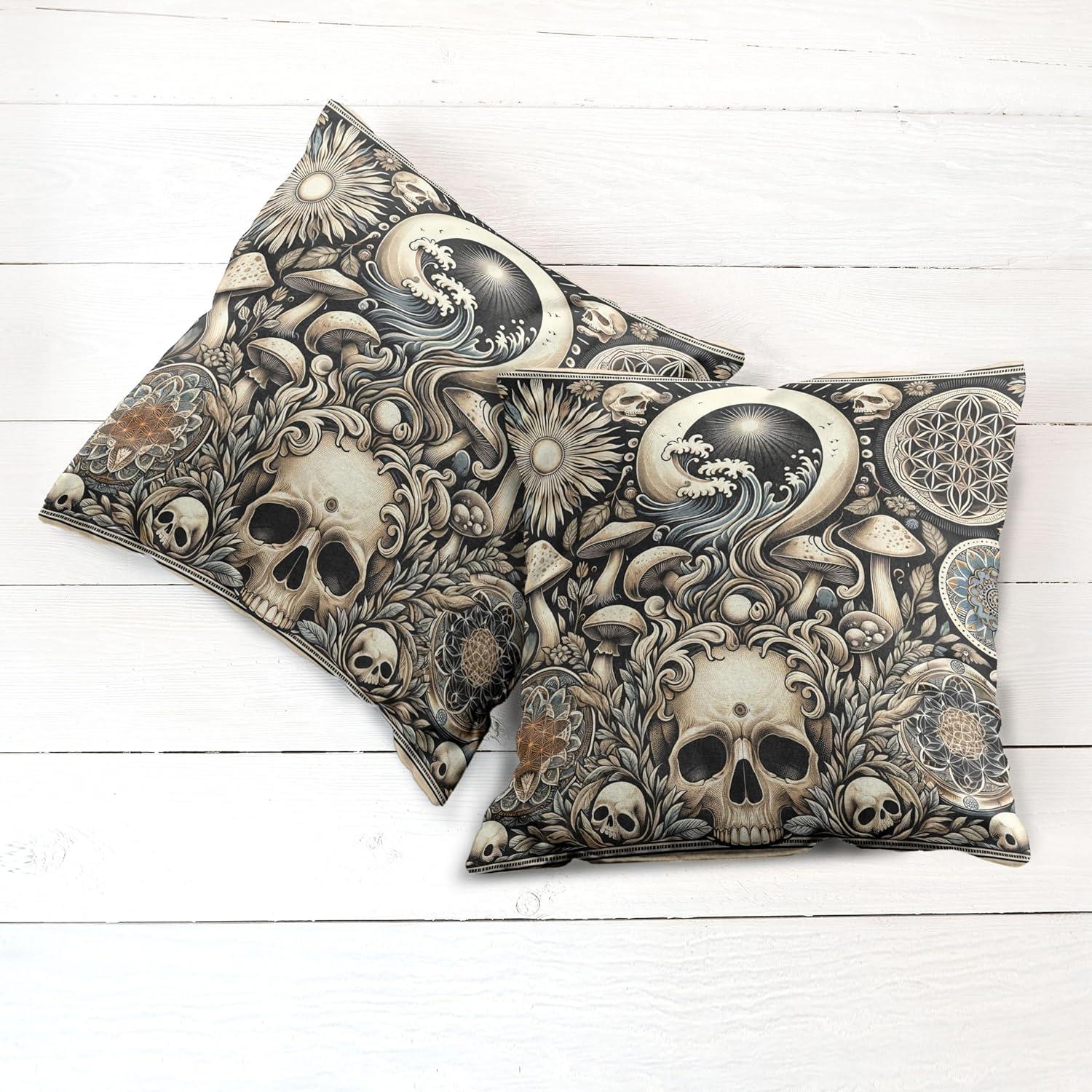 imageAmbesonne Classic Decorative Throw Pillow Case Pack of 2 Extravagant Hall with Oceanic and Neutral Color Details Room View Print Couch Bedroom Living Room Cushion Cover 18quot Coconut and Sea BlueEggshell and Charcoal Grey