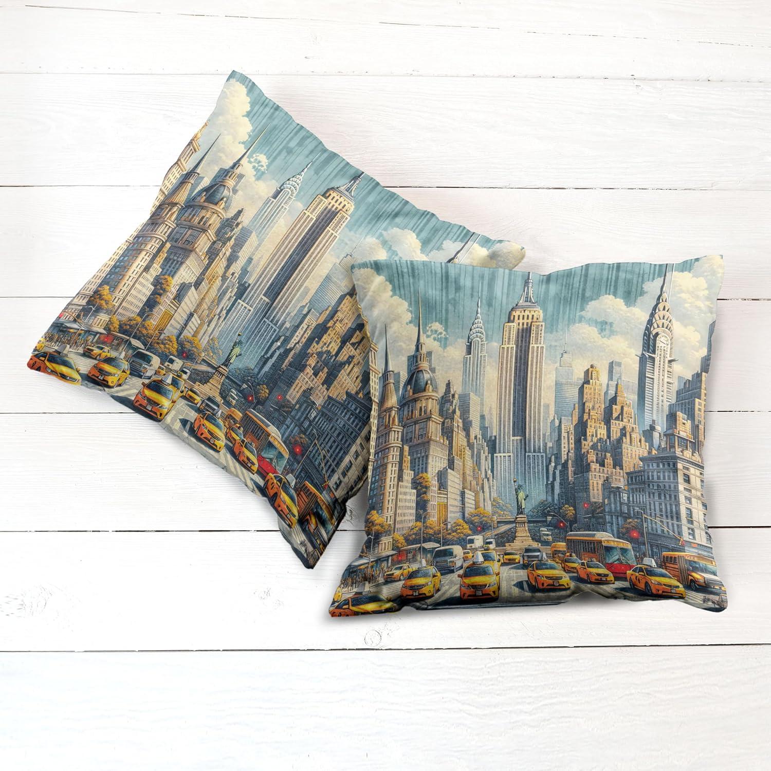 imageAmbesonne Classic Decorative Throw Pillow Case Pack of 2 Extravagant Hall with Oceanic and Neutral Color Details Room View Print Couch Bedroom Living Room Cushion Cover 18quot Coconut and Sea BlueOrange Ecru Cadet Blue