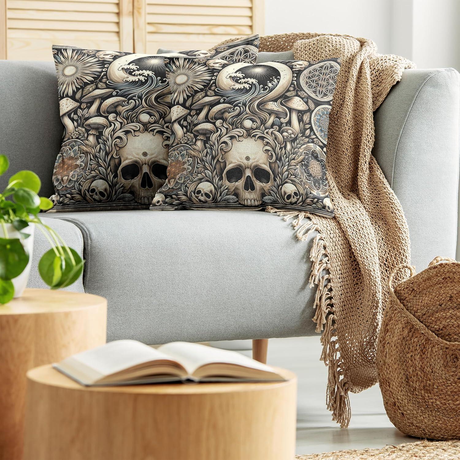 imageAmbesonne Classic Decorative Throw Pillow Case Pack of 2 Extravagant Hall with Oceanic and Neutral Color Details Room View Print Couch Bedroom Living Room Cushion Cover 18quot Coconut and Sea BlueEggshell and Charcoal Grey
