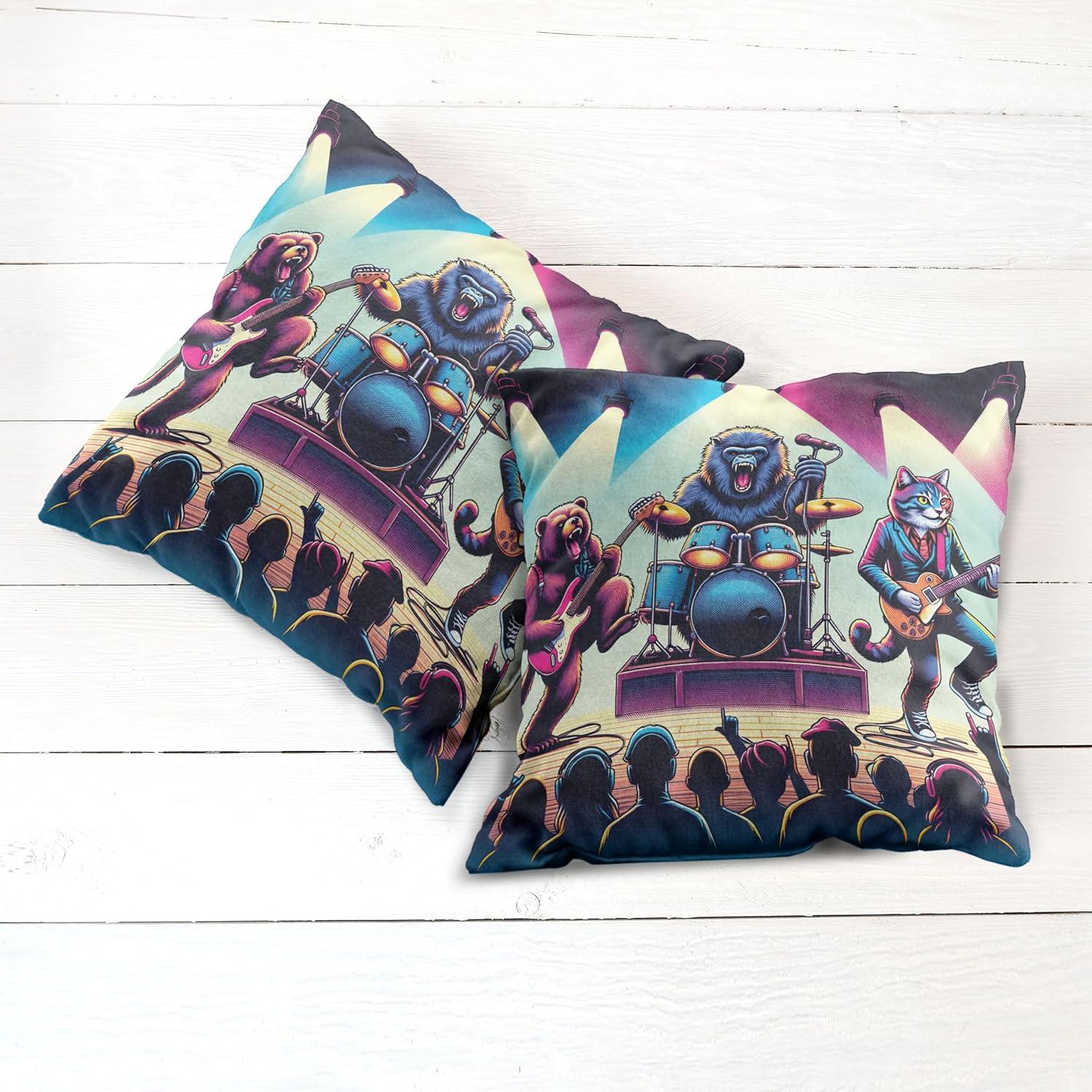 imageAmbesonne Classic Decorative Throw Pillow Case Pack of 2 Extravagant Hall with Oceanic and Neutral Color Details Room View Print Couch Bedroom Living Room Cushion Cover 18quot Coconut and Sea BlueFuchsia Blue Peach