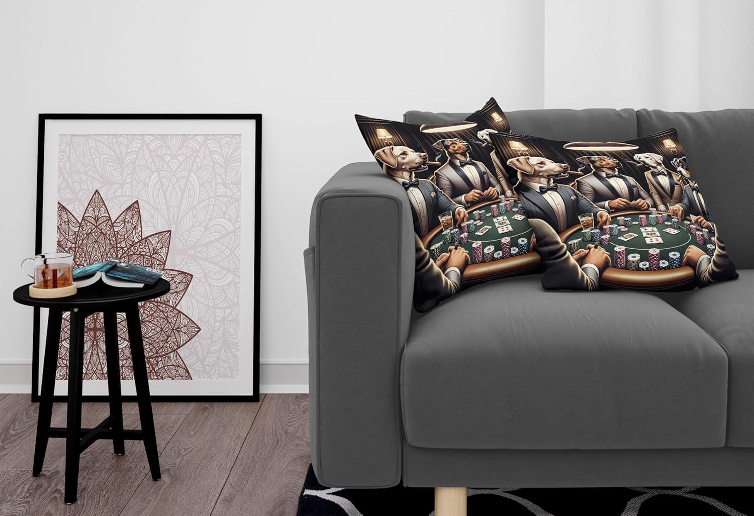 imageAmbesonne Classic Decorative Throw Pillow Case Pack of 2 Extravagant Hall with Oceanic and Neutral Color Details Room View Print Couch Bedroom Living Room Cushion Cover 18quot Coconut and Sea BlueBrown Dark Green Grey
