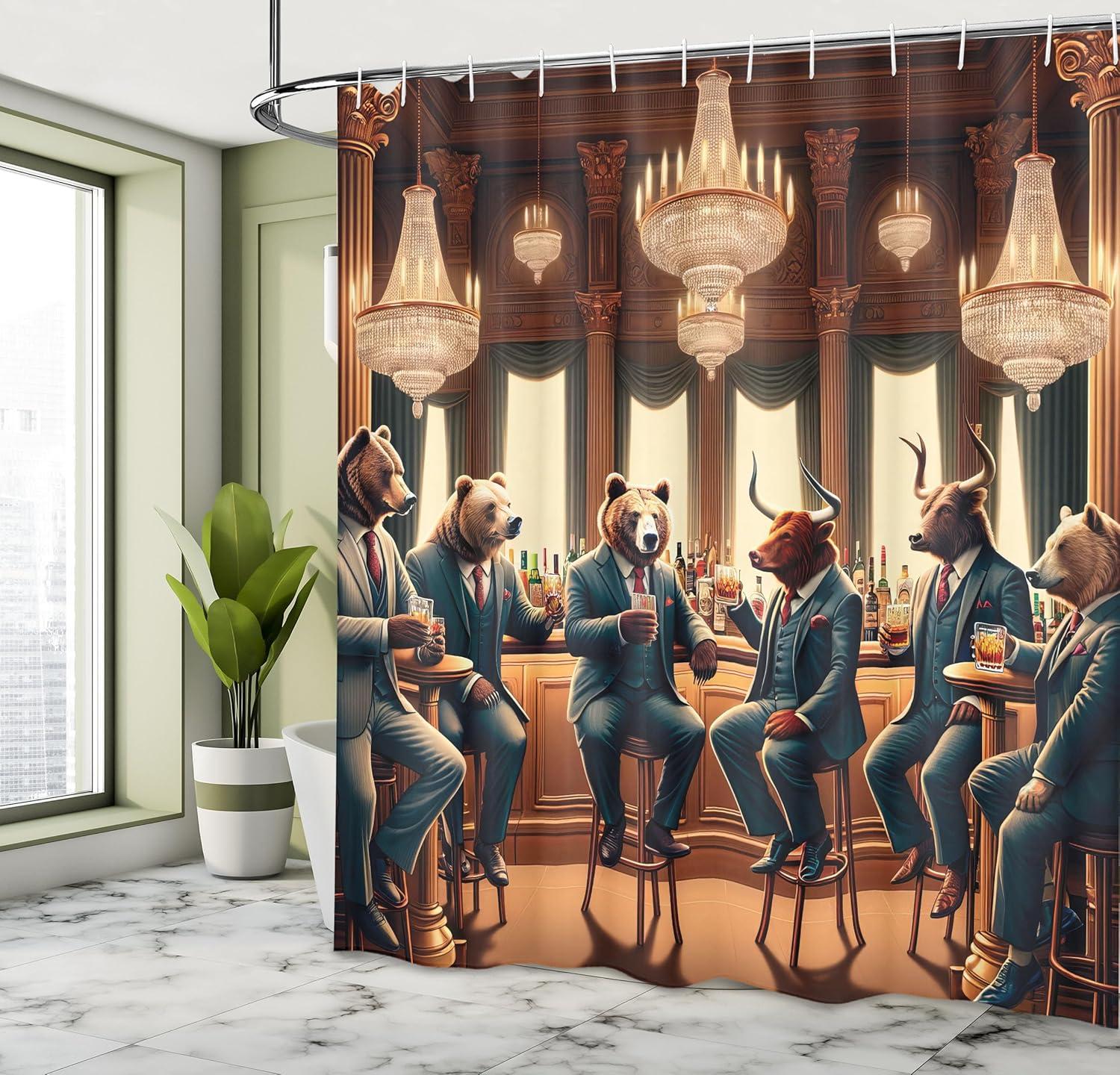 imageAmbesonne Classic Shower Curtain Hedonistic Pampered Room in Muted Tones Neutral Colors Rich Ornament Cloth Fabric Bathroom Decor Set with Hooks 69quot W x 84quot L Coconut and Off WhiteRedwood Petrol Blue