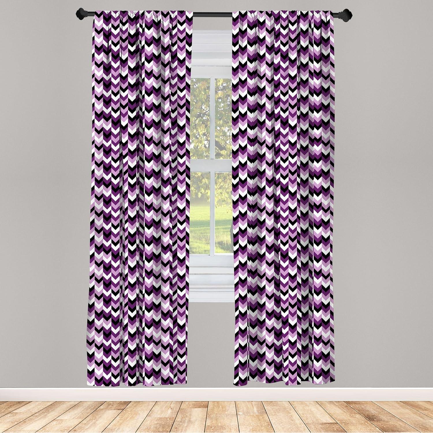 imageAmbesonne Eucalyptus Curtains Modern Themed Branches on Marble Print Abstarct and Neutral Swirls Window Treatments 2 Panel Set for Living Room Bedroom Pair of 28quot x 63quot Grey Teal and Sage GreenWhite Purple
