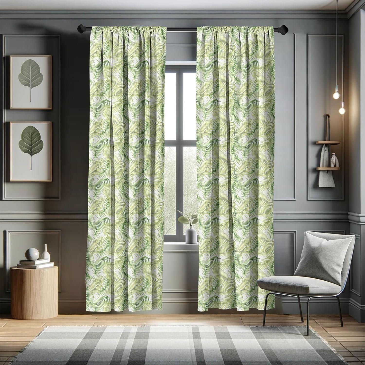 imageAmbesonne Eucalyptus Curtains Modern Themed Branches on Marble Print Abstarct and Neutral Swirls Window Treatments 2 Panel Set for Living Room Bedroom Pair of 28quot x 63quot Grey Teal and Sage GreenGreen Fern