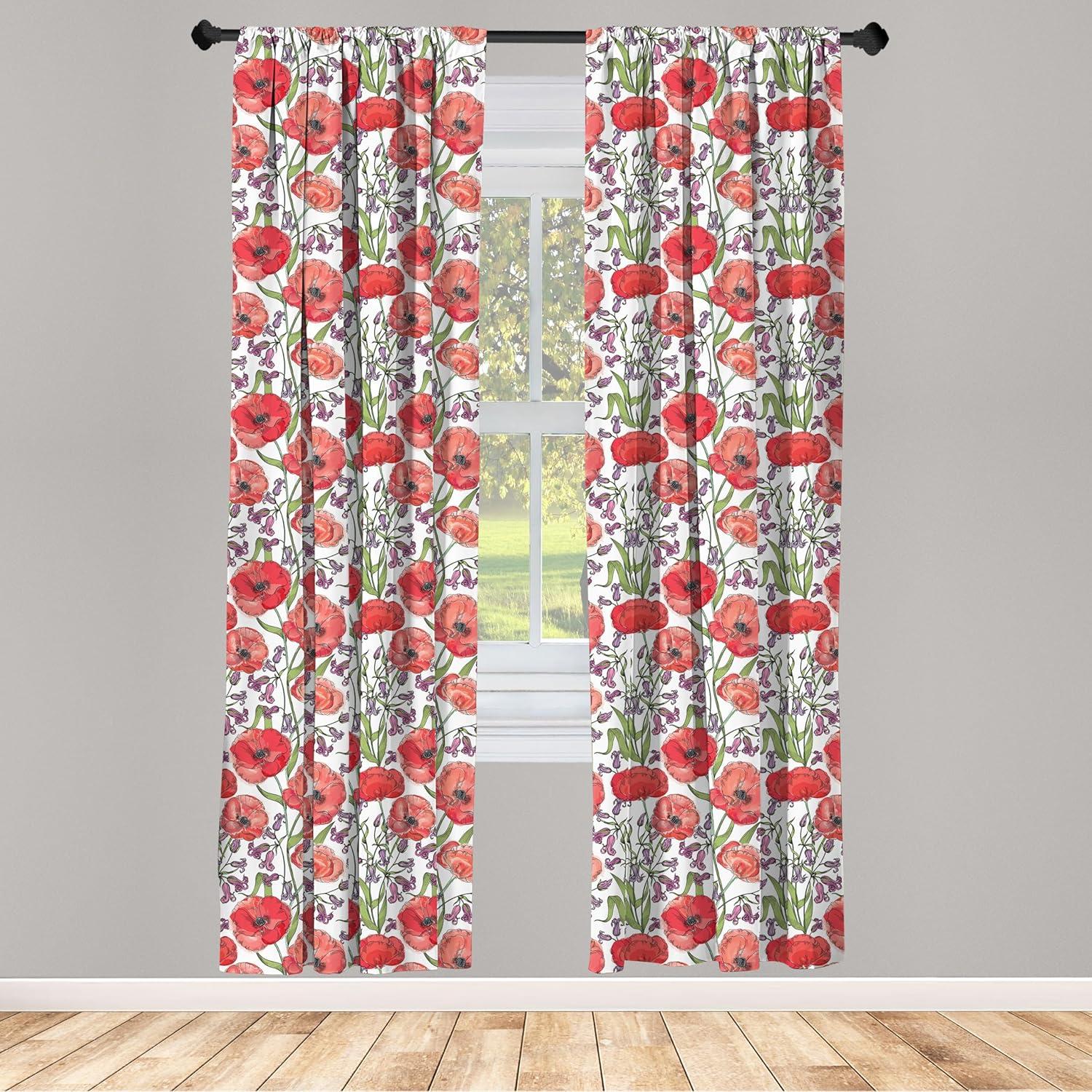 imageAmbesonne Eucalyptus Curtains Modern Themed Branches on Marble Print Abstarct and Neutral Swirls Window Treatments 2 Panel Set for Living Room Bedroom Pair of 28quot x 63quot Grey Teal and Sage GreenRuby Green
