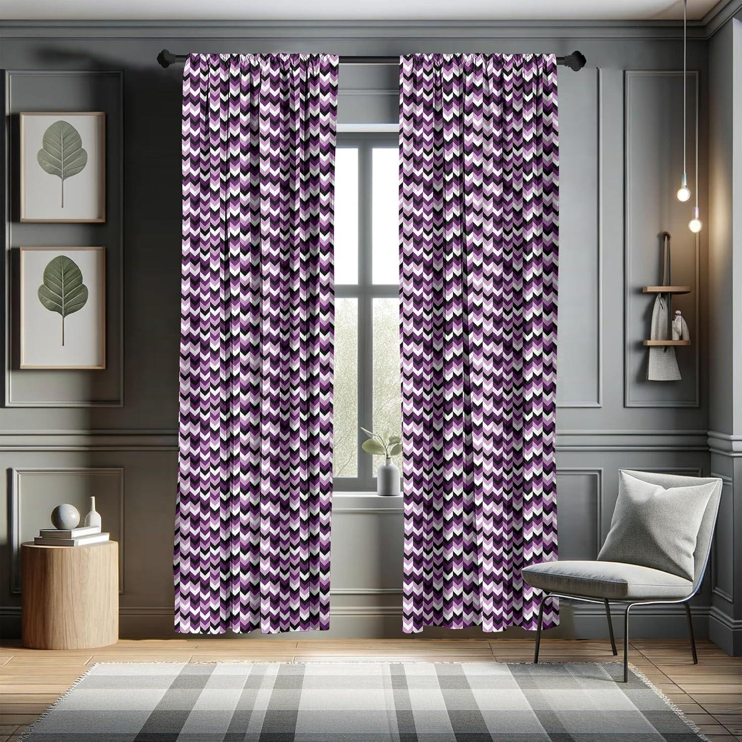 imageAmbesonne Eucalyptus Curtains Modern Themed Branches on Marble Print Abstarct and Neutral Swirls Window Treatments 2 Panel Set for Living Room Bedroom Pair of 28quot x 63quot Grey Teal and Sage GreenWhite Purple