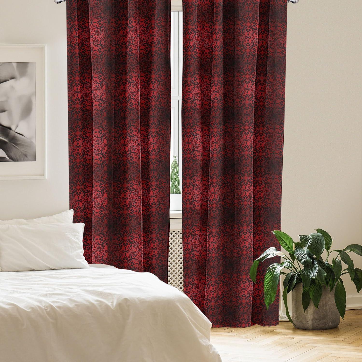 imageAmbesonne Eucalyptus Curtains Modern Themed Branches on Marble Print Abstarct and Neutral Swirls Window Treatments 2 Panel Set for Living Room Bedroom Pair of 28quot x 63quot Grey Teal and Sage GreenVermilion Black
