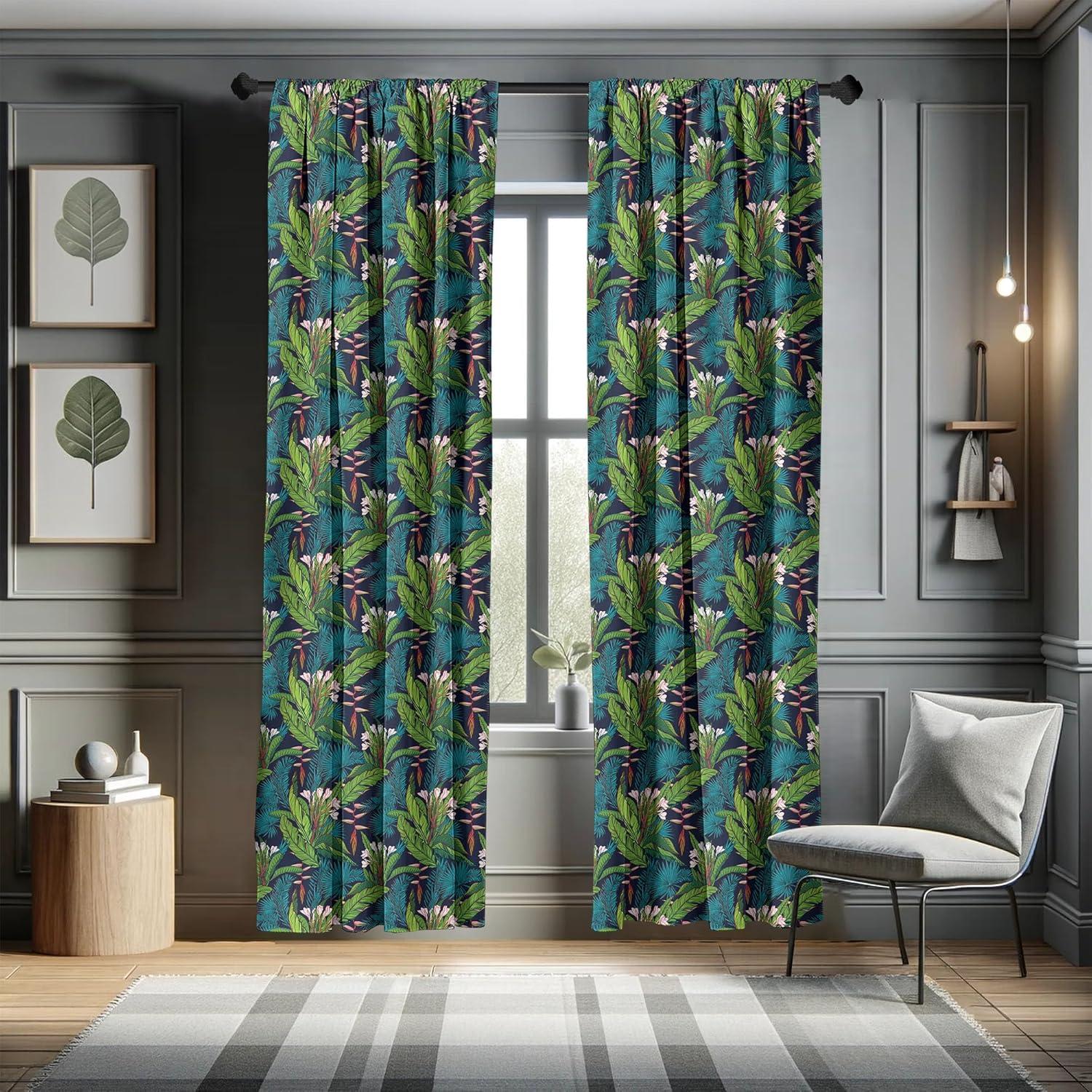 imageAmbesonne Eucalyptus Curtains Modern Themed Branches on Marble Print Abstarct and Neutral Swirls Window Treatments 2 Panel Set for Living Room Bedroom Pair of 28quot x 63quot Grey Teal and Sage GreenTeal Green
