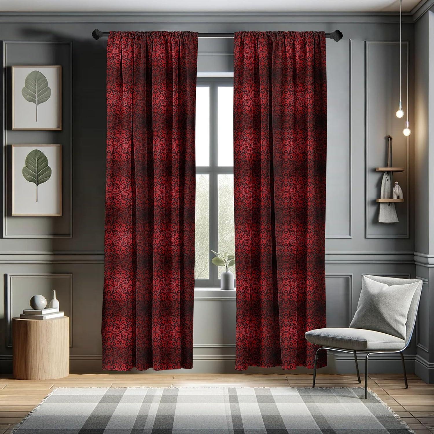 imageAmbesonne Eucalyptus Curtains Modern Themed Branches on Marble Print Abstarct and Neutral Swirls Window Treatments 2 Panel Set for Living Room Bedroom Pair of 28quot x 63quot Grey Teal and Sage GreenVermilion Black