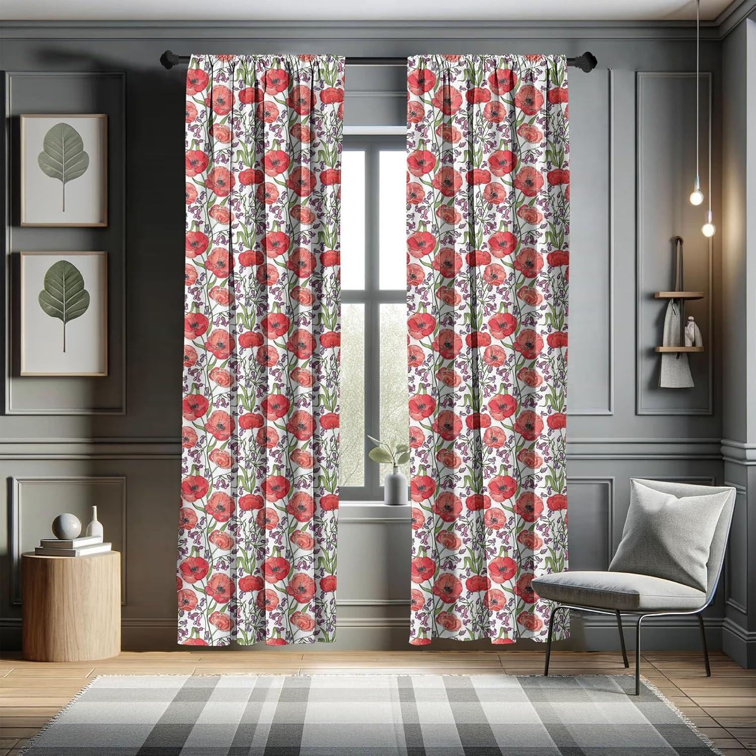 imageAmbesonne Eucalyptus Curtains Modern Themed Branches on Marble Print Abstarct and Neutral Swirls Window Treatments 2 Panel Set for Living Room Bedroom Pair of 28quot x 63quot Grey Teal and Sage GreenRuby Green