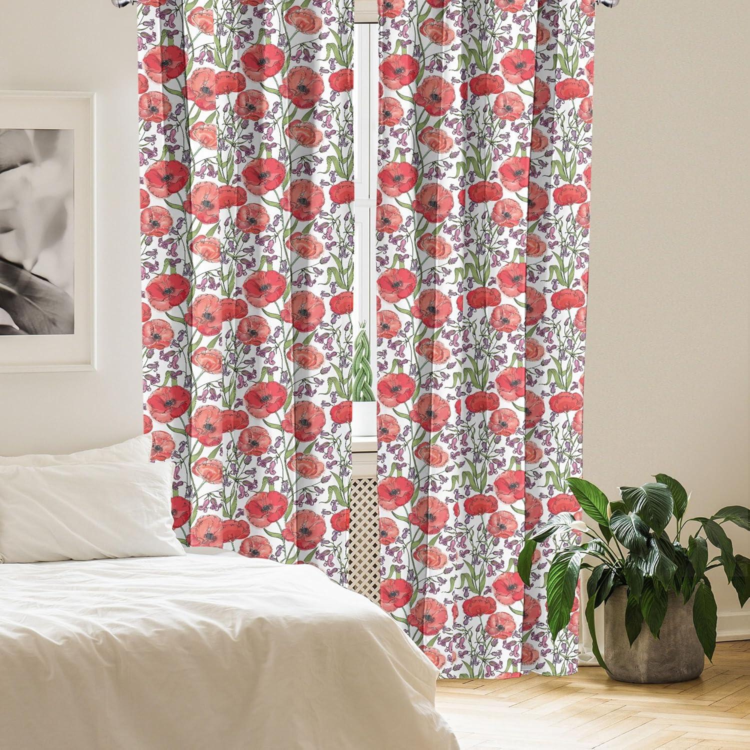 imageAmbesonne Eucalyptus Curtains Modern Themed Branches on Marble Print Abstarct and Neutral Swirls Window Treatments 2 Panel Set for Living Room Bedroom Pair of 28quot x 63quot Grey Teal and Sage GreenRuby Green