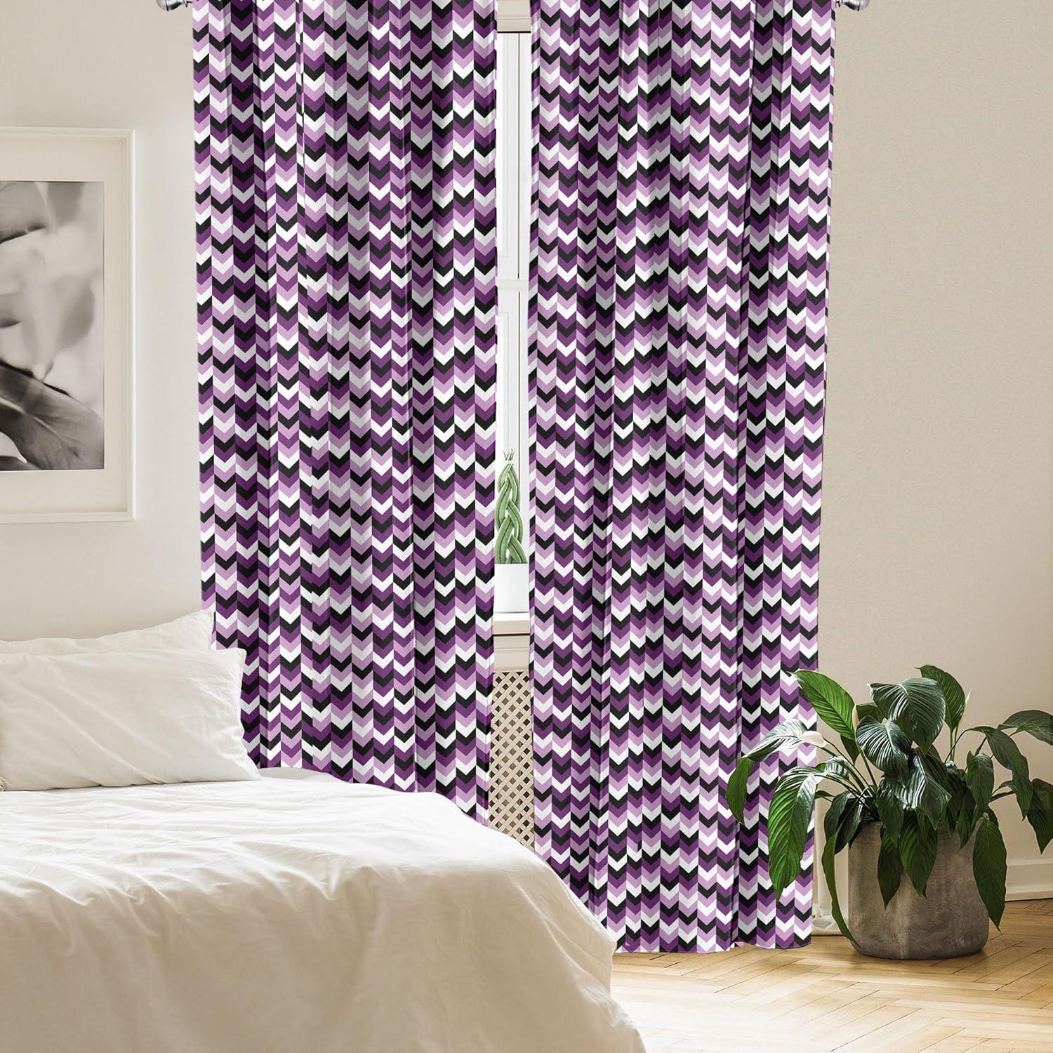 imageAmbesonne Eucalyptus Curtains Modern Themed Branches on Marble Print Abstarct and Neutral Swirls Window Treatments 2 Panel Set for Living Room Bedroom Pair of 28quot x 63quot Grey Teal and Sage GreenWhite Purple