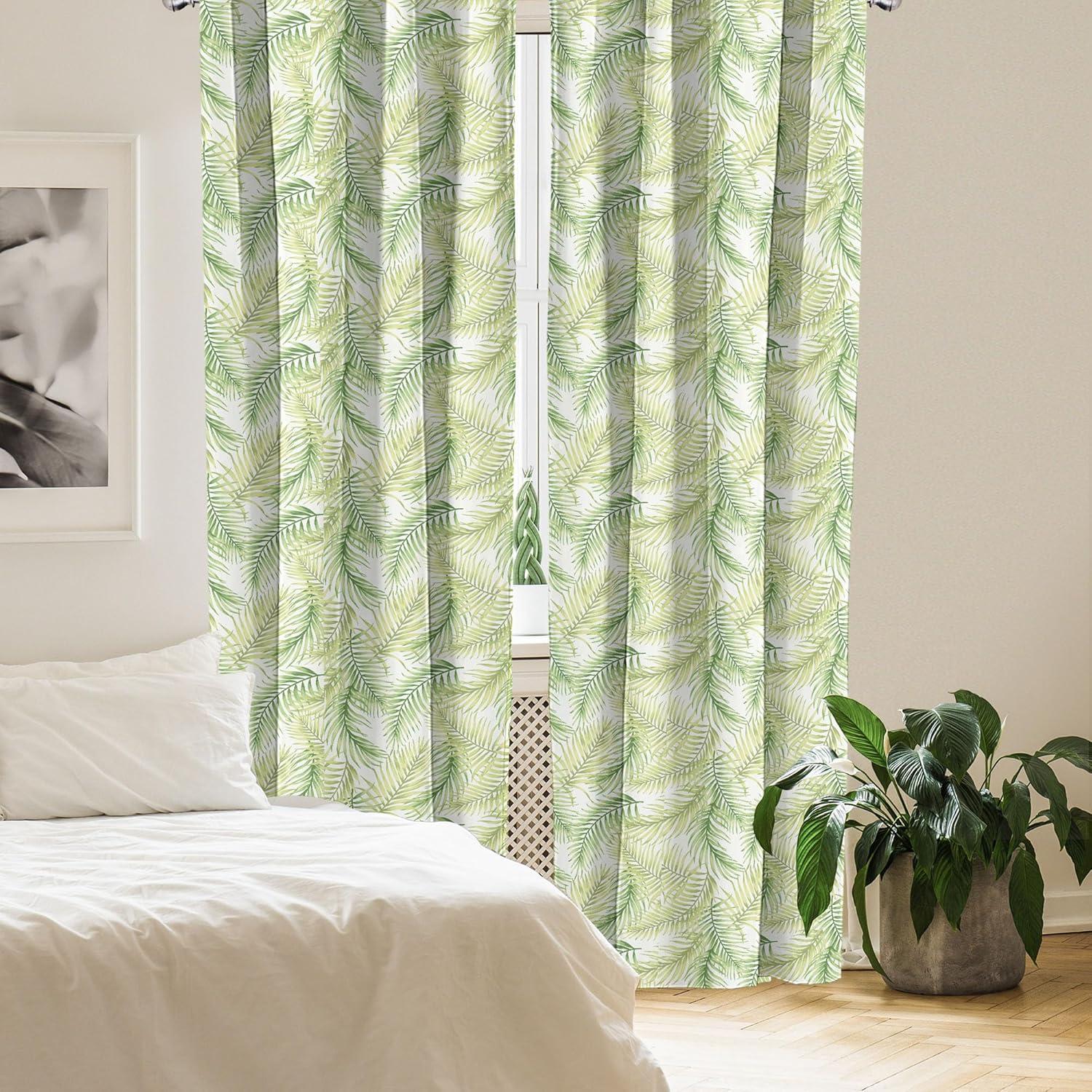 imageAmbesonne Eucalyptus Curtains Modern Themed Branches on Marble Print Abstarct and Neutral Swirls Window Treatments 2 Panel Set for Living Room Bedroom Pair of 28quot x 63quot Grey Teal and Sage GreenGreen Fern