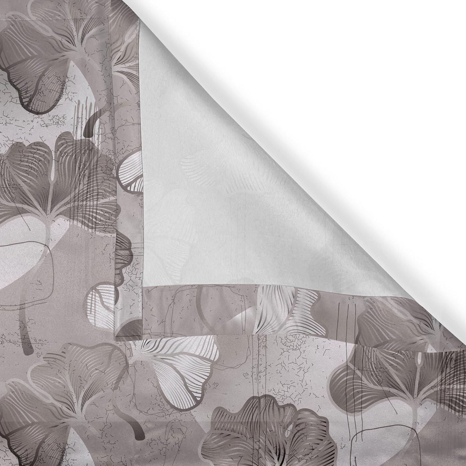 imageAmbesonne Floral Design Grommet Curtain Abstract Boho Inspirations Neutral Flowers Silhouettes on Grunge Back Decorative 2Panel Window Drapes for Bedroom Living Room 50quot x 120quot Dimgray Pale GreyDimgray Pale Grey