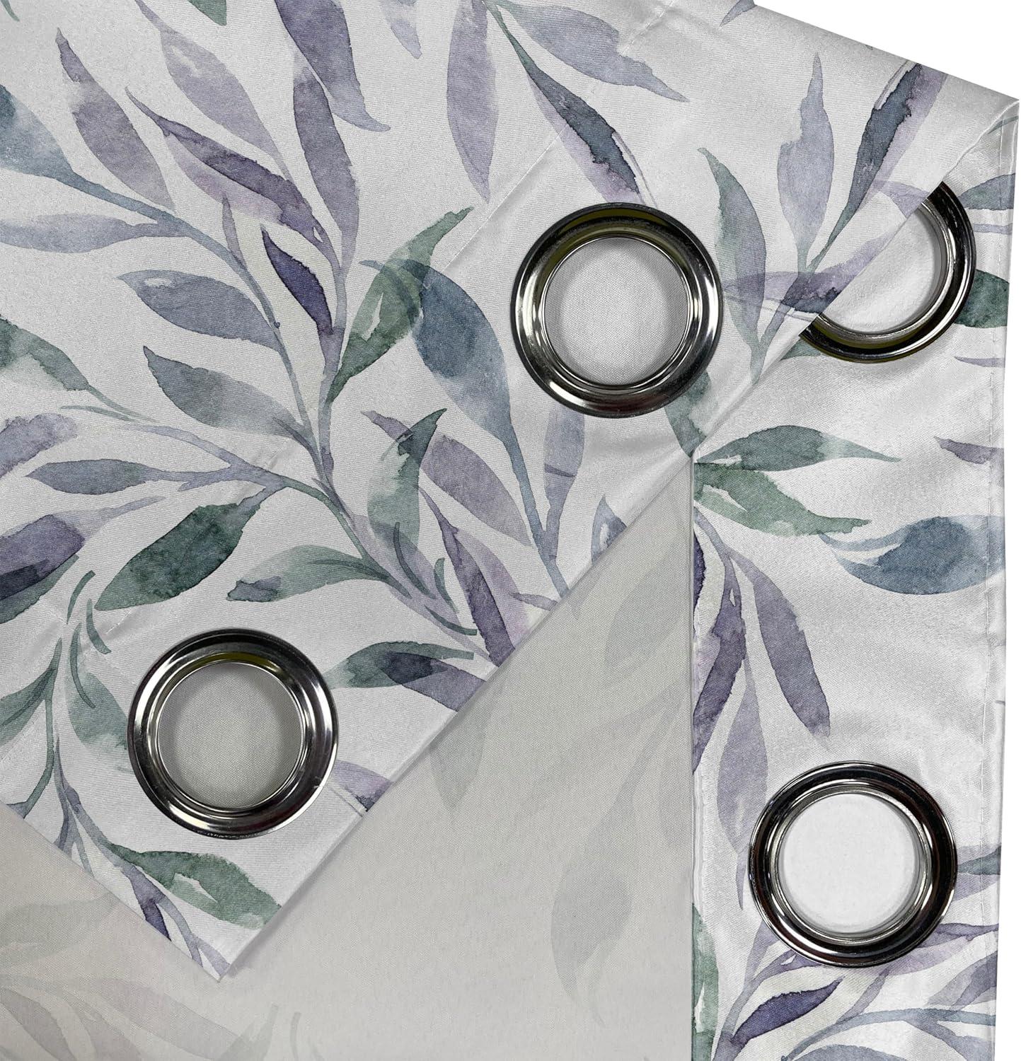 imageAmbesonne Floral Design Grommet Curtain Abstract Boho Inspirations Neutral Flowers Silhouettes on Grunge Back Decorative 2Panel Window Drapes for Bedroom Living Room 50quot x 120quot Dimgray Pale GreyLavender Blue and Pale Teal
