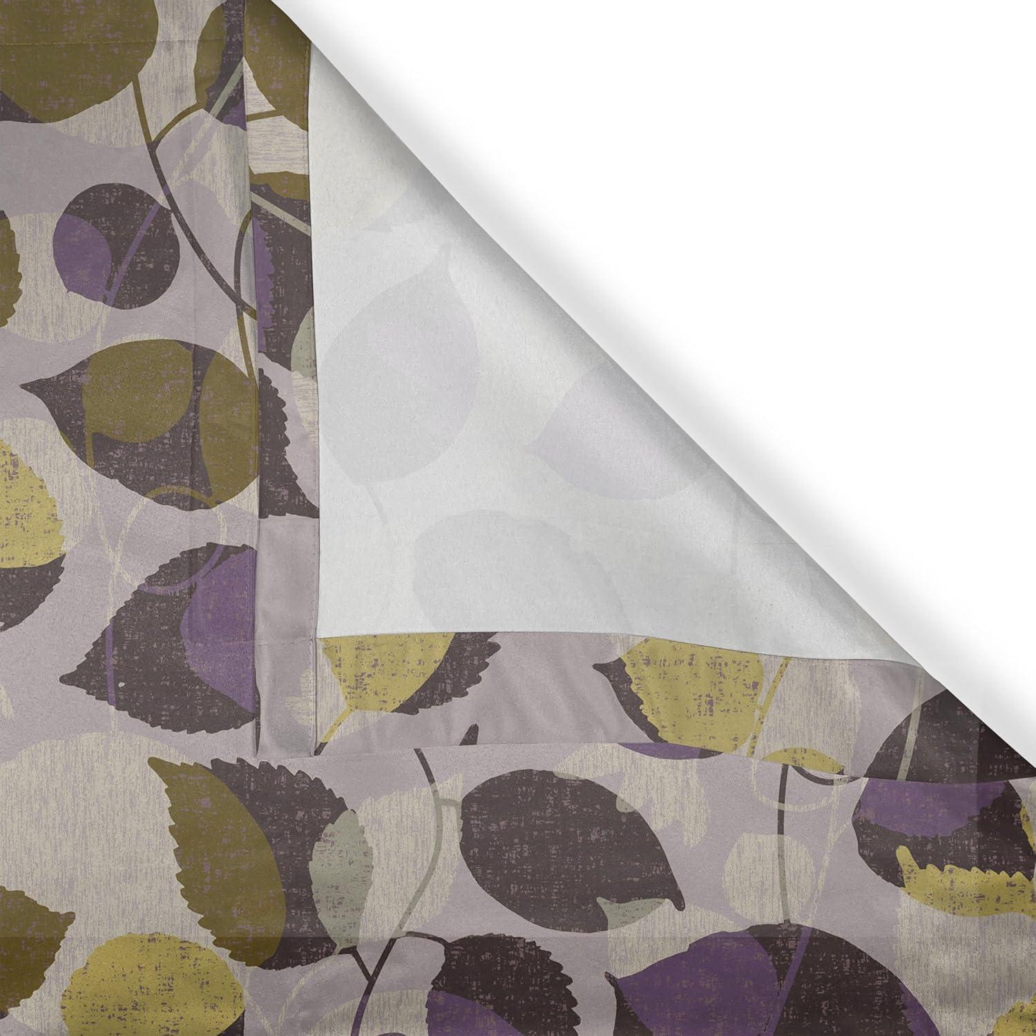 imageAmbesonne Floral Design Grommet Curtain Abstract Boho Inspirations Neutral Flowers Silhouettes on Grunge Back Decorative 2Panel Window Drapes for Bedroom Living Room 50quot x 120quot Dimgray Pale GreyFawn and Pale Eggplant
