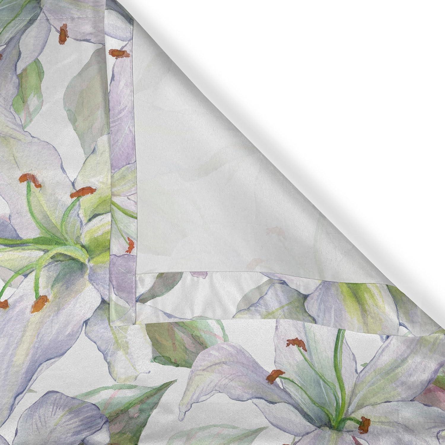 imageAmbesonne Floral Design Grommet Curtain Abstract Boho Inspirations Neutral Flowers Silhouettes on Grunge Back Decorative 2Panel Window Drapes for Bedroom Living Room 50quot x 120quot Dimgray Pale GreyPastel Purple Lime Green