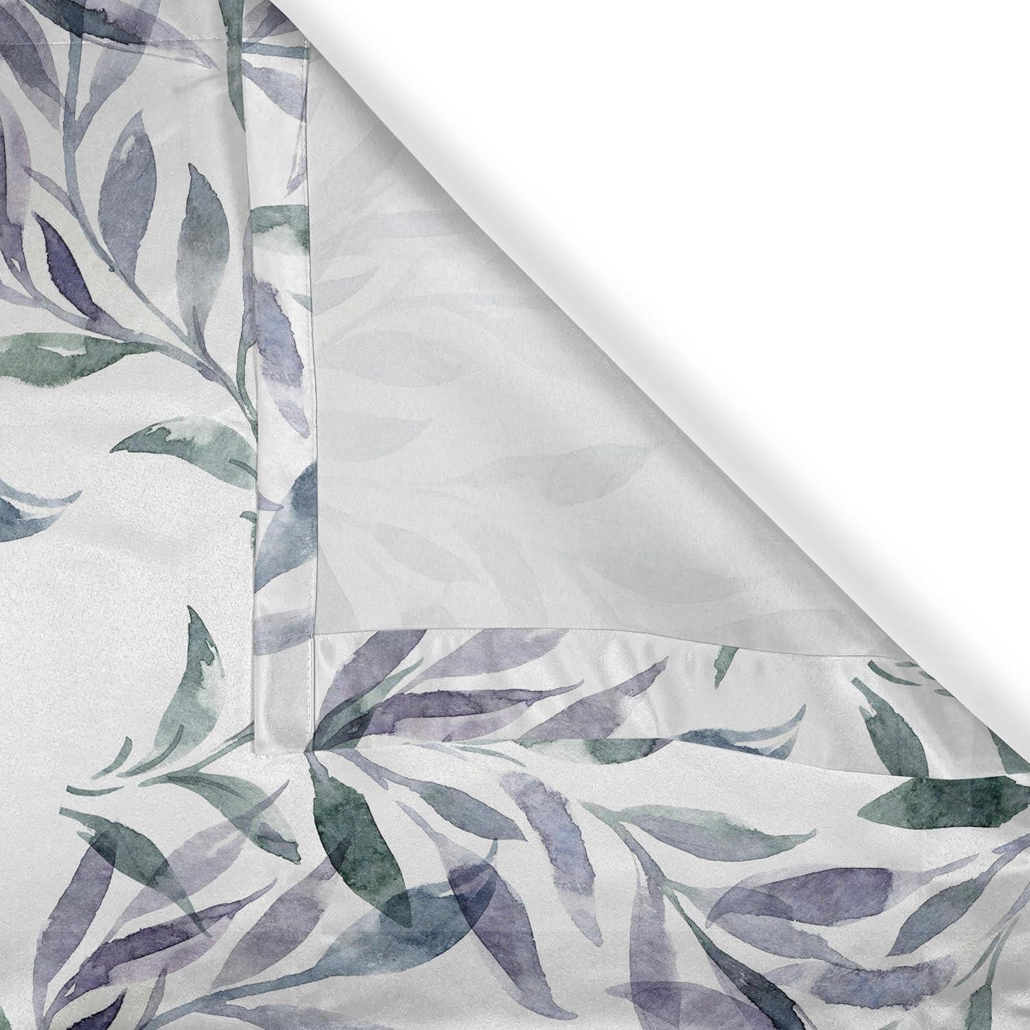 imageAmbesonne Floral Design Grommet Curtain Abstract Boho Inspirations Neutral Flowers Silhouettes on Grunge Back Decorative 2Panel Window Drapes for Bedroom Living Room 50quot x 120quot Dimgray Pale GreyLavender Blue and Pale Teal
