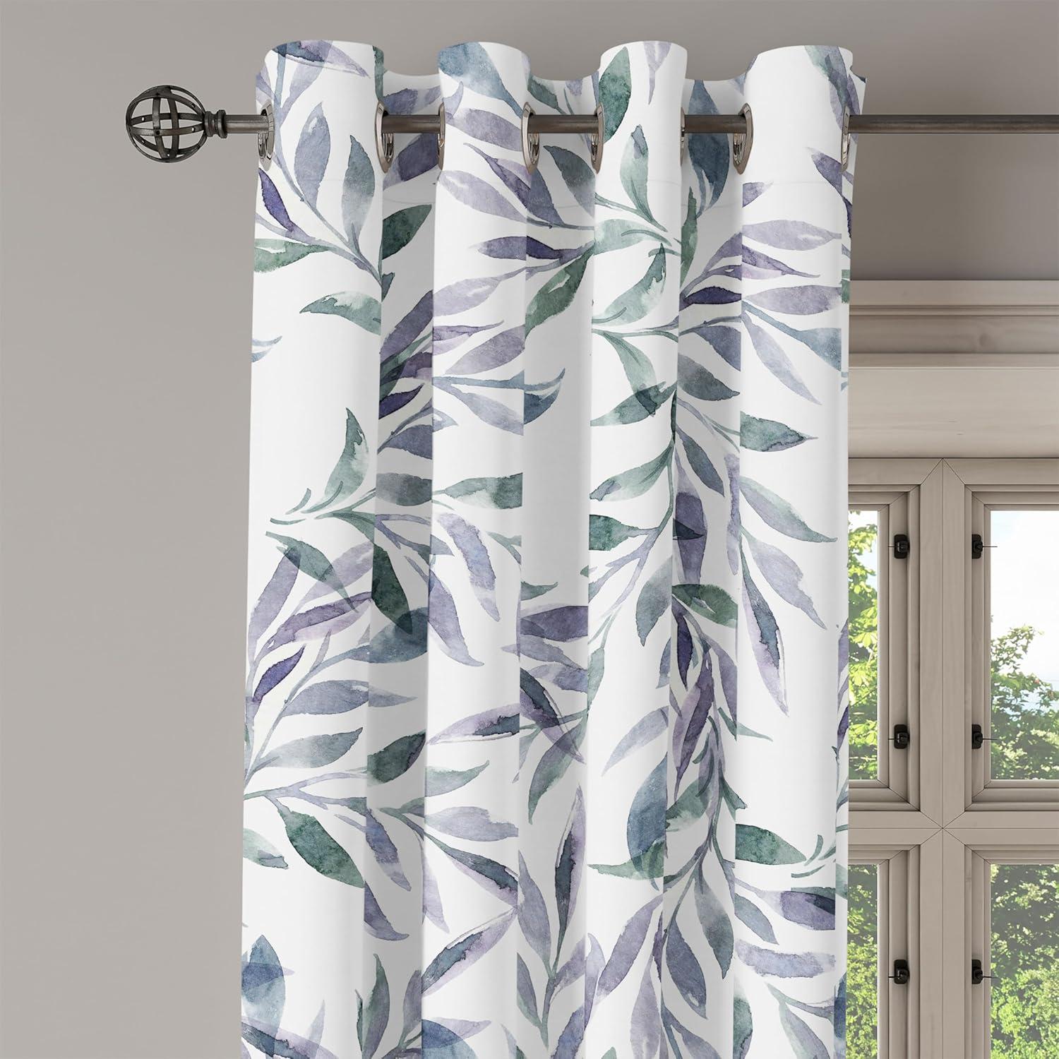 imageAmbesonne Floral Design Grommet Curtain Abstract Boho Inspirations Neutral Flowers Silhouettes on Grunge Back Decorative 2Panel Window Drapes for Bedroom Living Room 50quot x 120quot Dimgray Pale GreyLavender Blue and Pale Teal