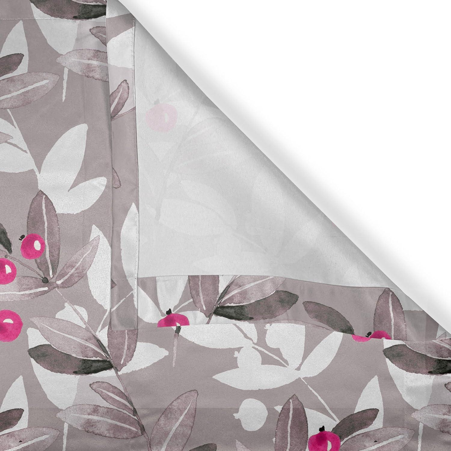imageAmbesonne Floral Design Grommet Curtain Abstract Boho Inspirations Neutral Flowers Silhouettes on Grunge Back Decorative 2Panel Window Drapes for Bedroom Living Room 50quot x 120quot Dimgray Pale GreyTaupe Grey Hot Pink Ivory