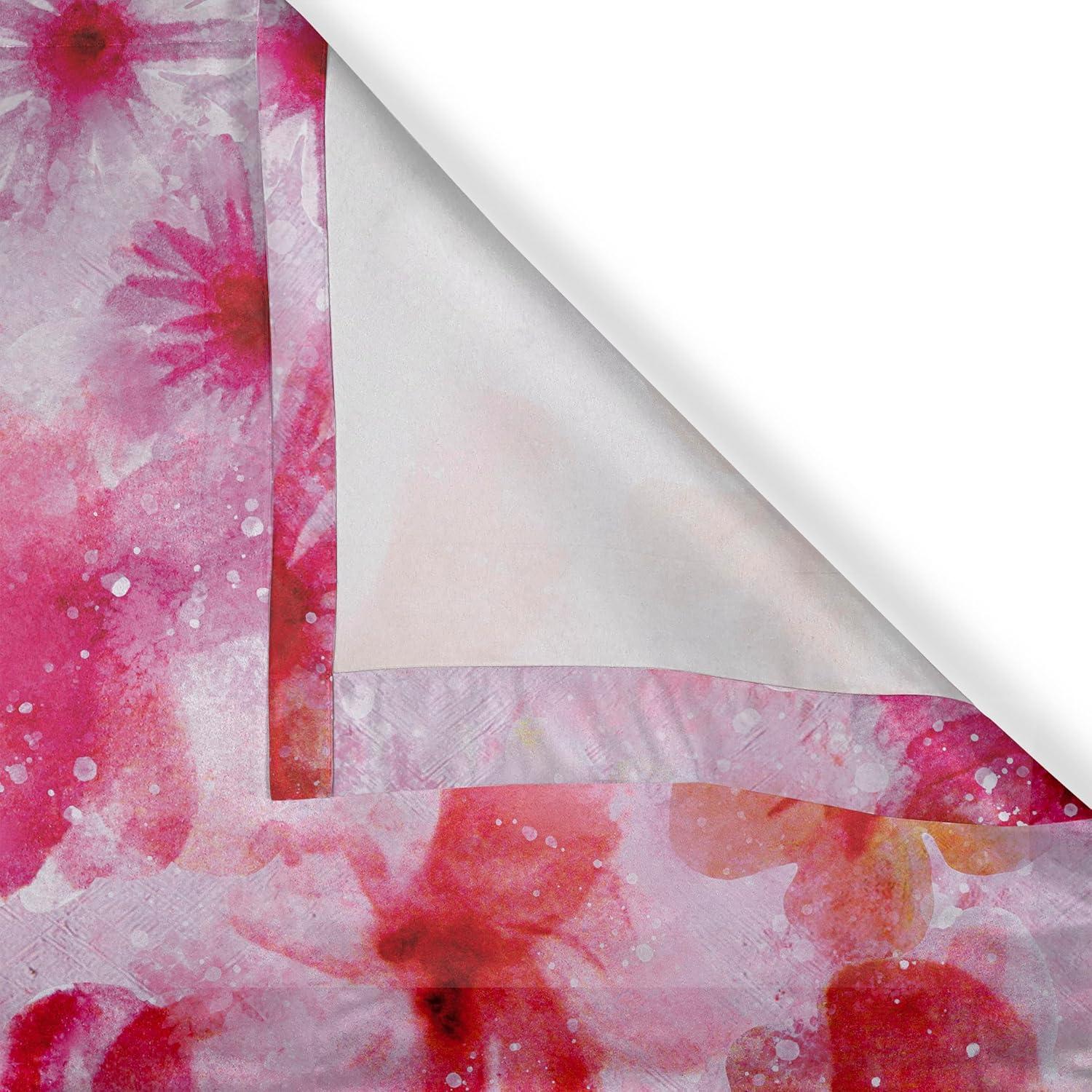 imageAmbesonne Floral Design Grommet Curtain Abstract Boho Inspirations Neutral Flowers Silhouettes on Grunge Back Decorative 2Panel Window Drapes for Bedroom Living Room 50quot x 120quot Dimgray Pale GreyDark Pink Pastel Purple