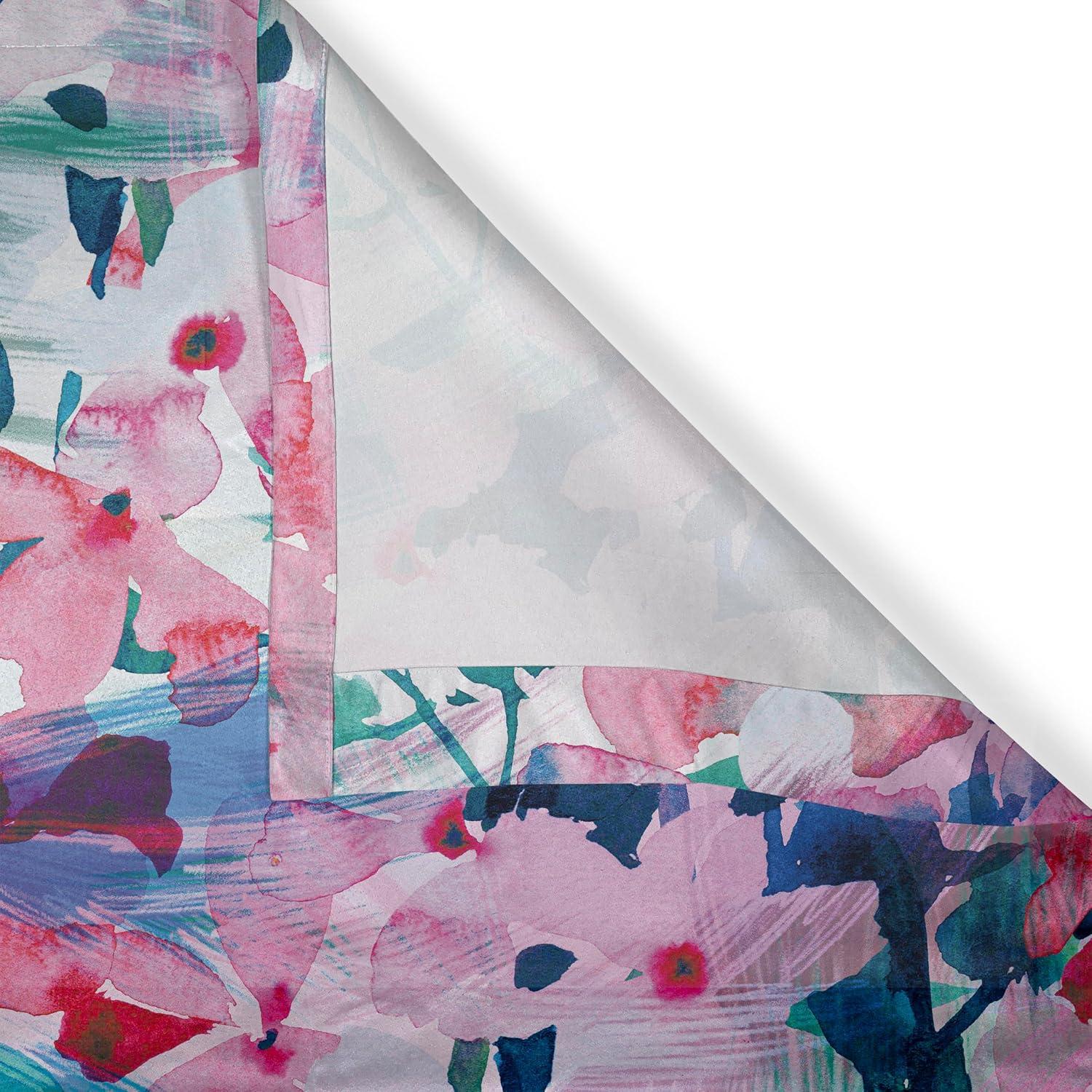 imageAmbesonne Floral Design Grommet Curtain Abstract Boho Inspirations Neutral Flowers Silhouettes on Grunge Back Decorative 2Panel Window Drapes for Bedroom Living Room 50quot x 120quot Dimgray Pale GreyPale Pink Hot Pink Quartz