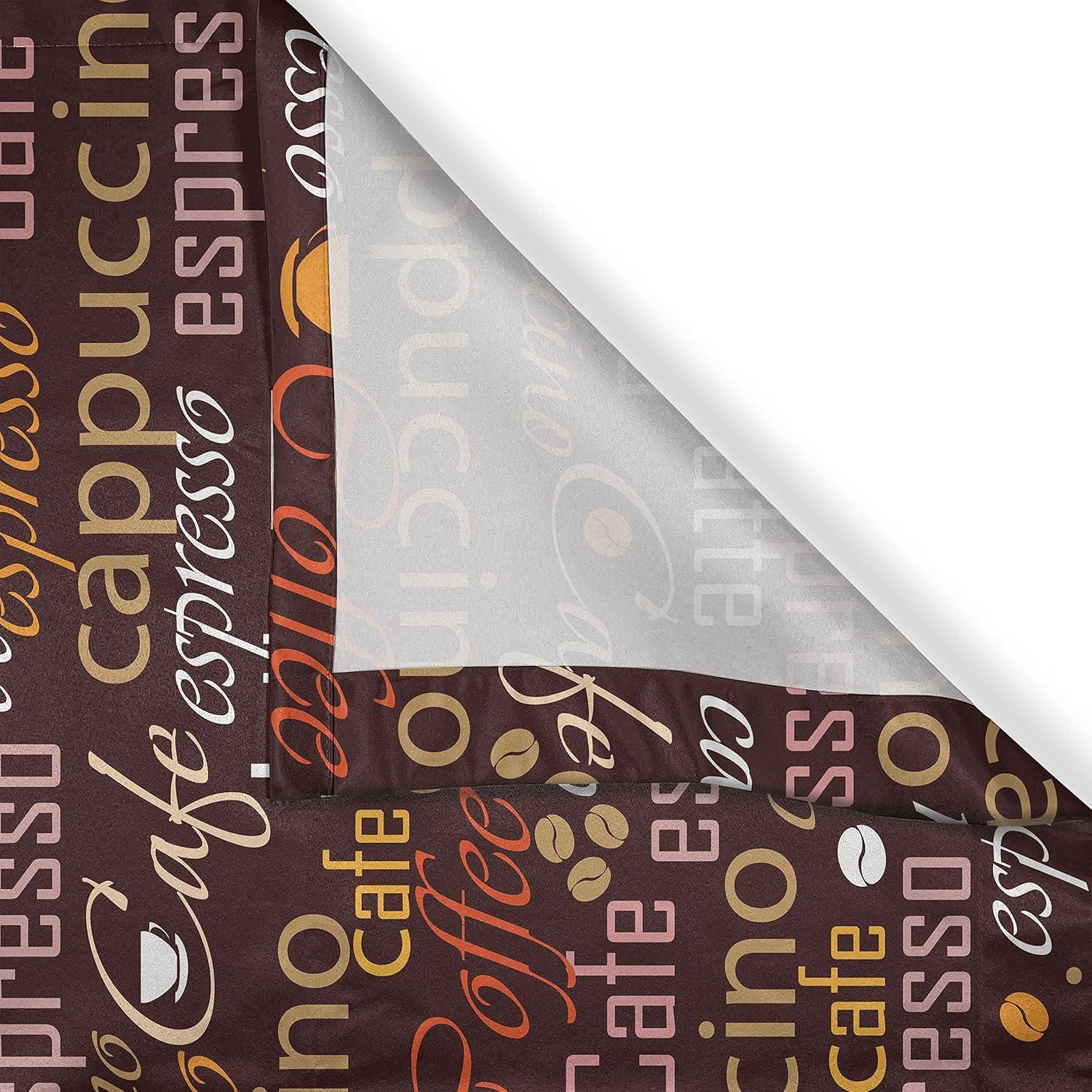 imageAmbesonne Floral Long Kitchen Curtains Lavender Field Meadow Pattern Rural Countryside Plants Flowers Design Two Panels Drapes with Rod Pocket Room Decor 55quot X 45quot Violet PurpleChestnut Brown