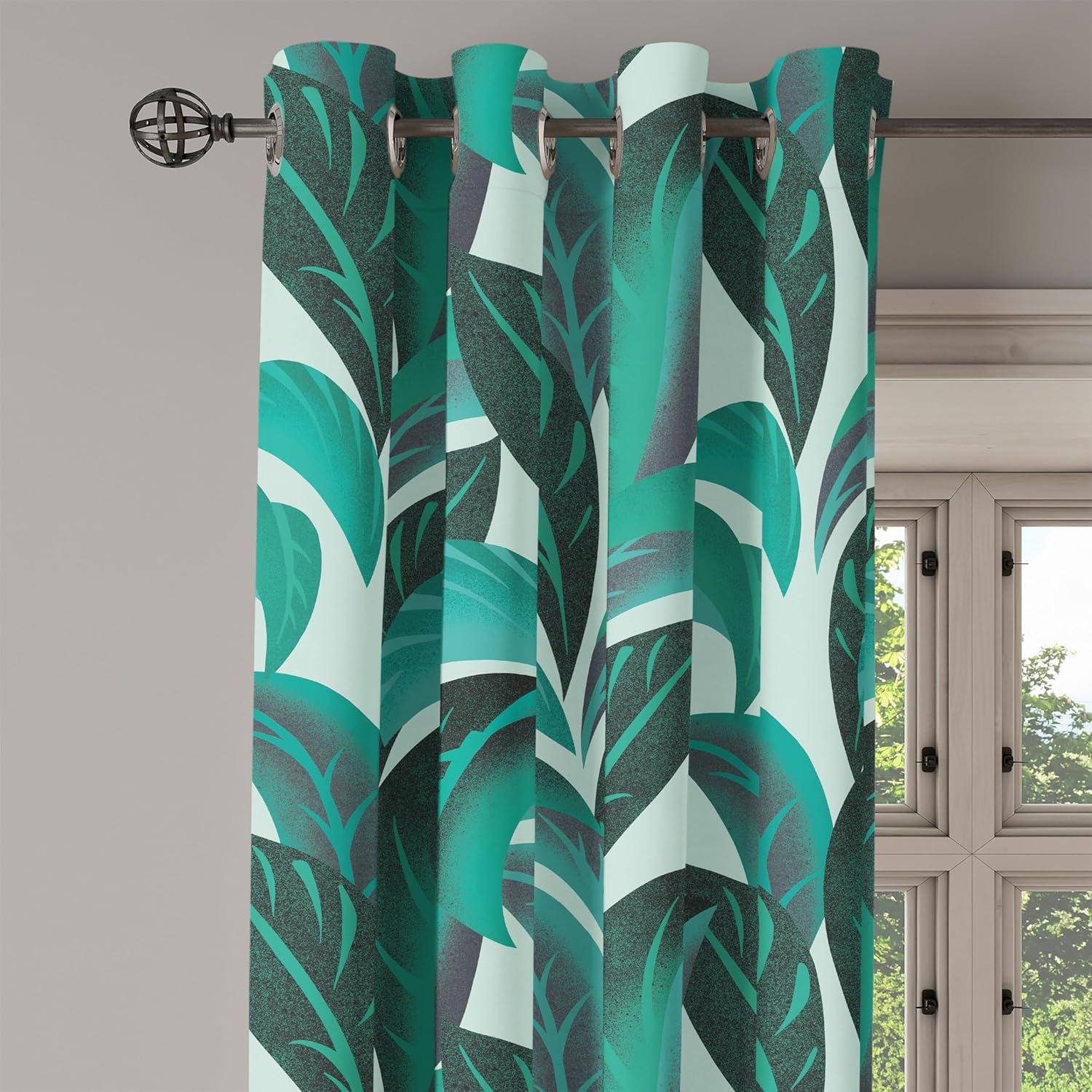 imageAmbesonne Jungle Boho Grommet Curtain Dreamy Silhouettes of Flowers Vintage Drawn with Lines Neutral Art Decorative 2Panel Window Drapes for Bedroom Living Room 50quot x 63quot Almond Green Sea GreenEmerald Teal Eggplant