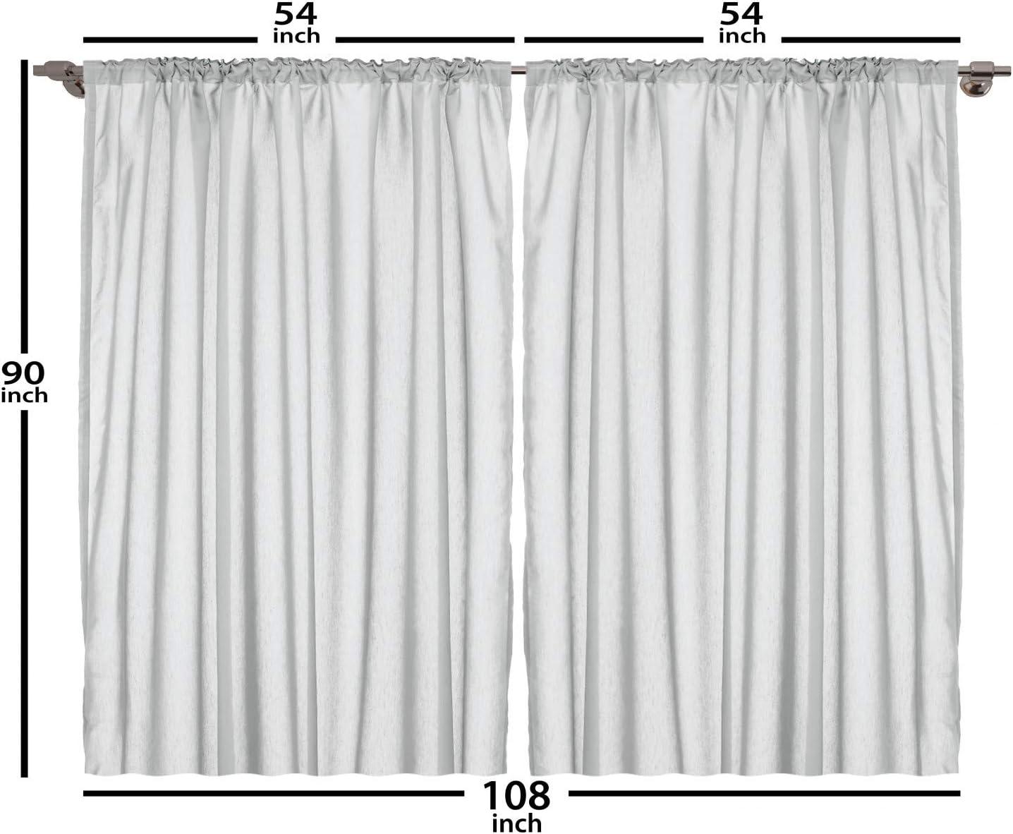 imageAmbesonne Lake Curtains Mountains Calm Nature Scenery Botanical Neutral Ornaments Illustration Living Room Bedroom Window Drapes 2 Panel Set 108quot X 96quot Pale Teal Tan and BrownPink Brown and Cadet Blue