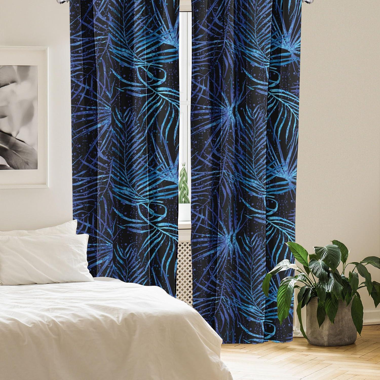 imageAmbesonne Leaf Print Curtains Neutral Toned Woodland Branches Leaves Design on Grunge Striped Back Window Treatments 2 Panel Set for Living Room Bedroom Pair of 28quot x 95quot Grey Teal Pale RedwoodIndigo Dark Lavender