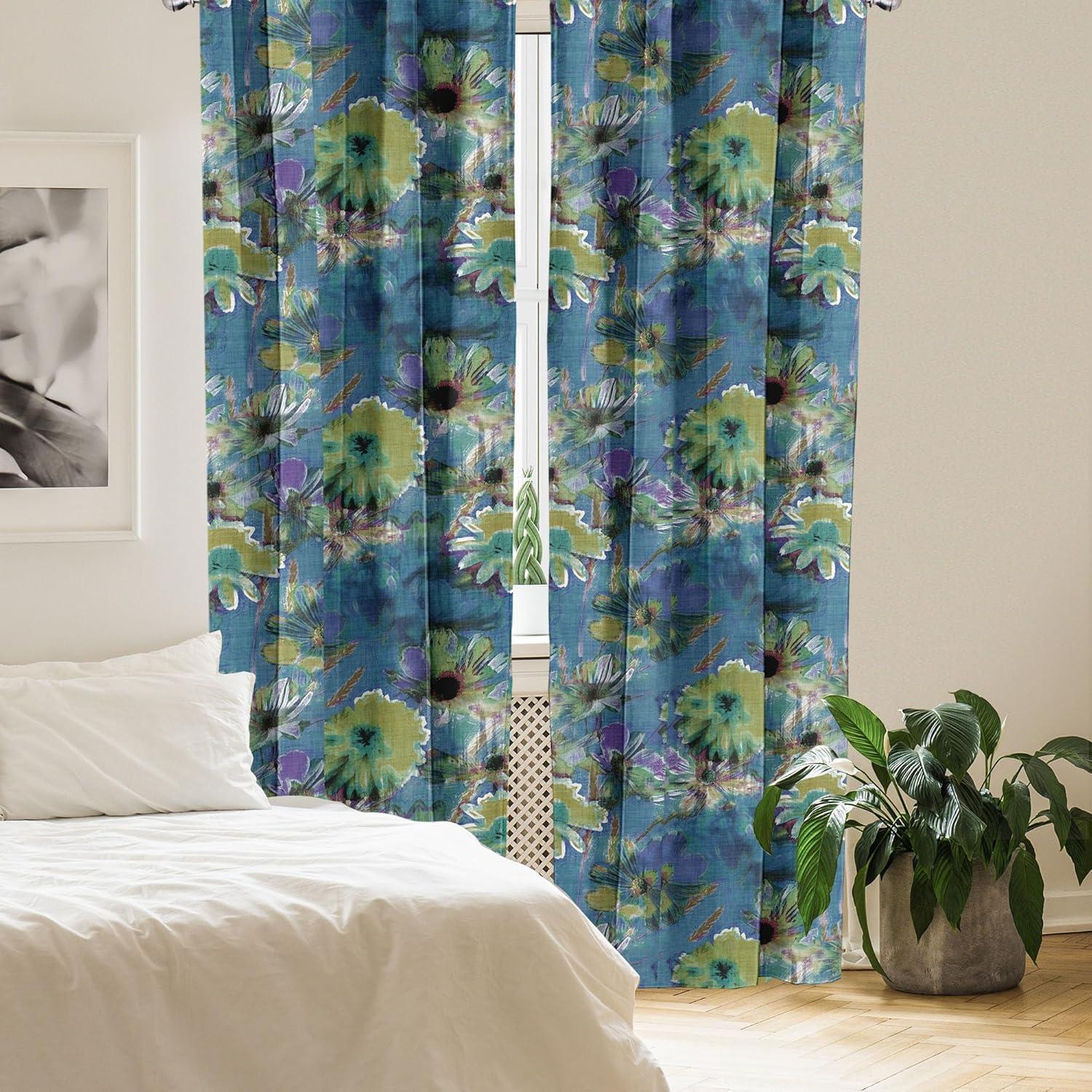 imageAmbesonne Leaf Print Curtains Neutral Toned Woodland Branches Leaves Design on Grunge Striped Back Window Treatments 2 Panel Set for Living Room Bedroom Pair of 28quot x 95quot Grey Teal Pale RedwoodDark Sky Blue Apple Green