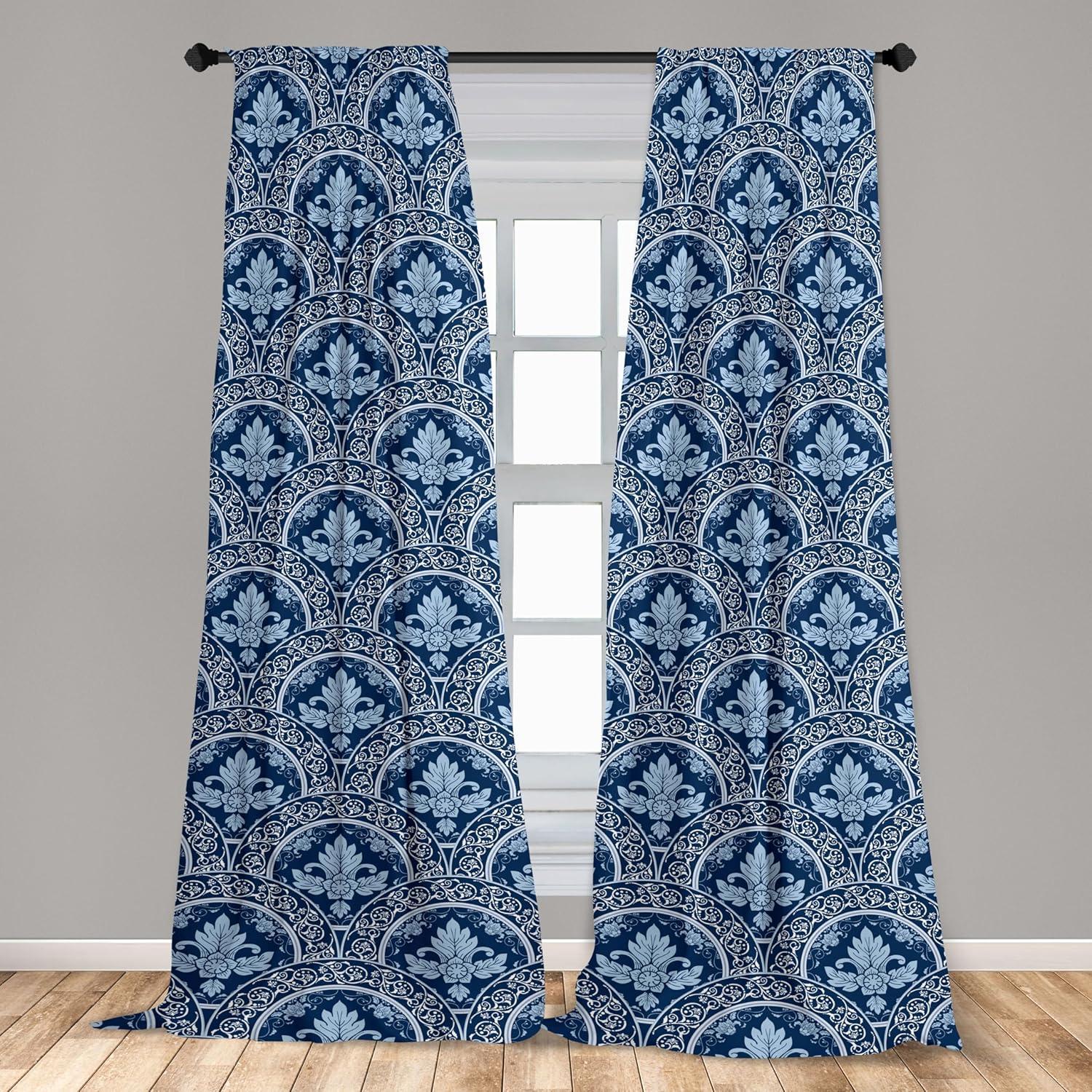 imageAmbesonne Leaf Print Curtains Neutral Toned Woodland Branches Leaves Design on Grunge Striped Back Window Treatments 2 Panel Set for Living Room Bedroom Pair of 28quot x 95quot Grey Teal Pale RedwoodWhite and Dark Lavender