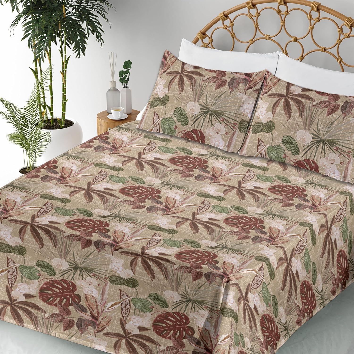 imageAmbesonne Meadow Vibes Sheet Set Line Art Neutral Colors Boho Pampas Design on Geometric Back Print Fitted and Flat Sheet with Pillowcase Bedding Accent 3 Piece Set Twin Pale Salmon Off WhiteCocoa Maroon Reseda Green
