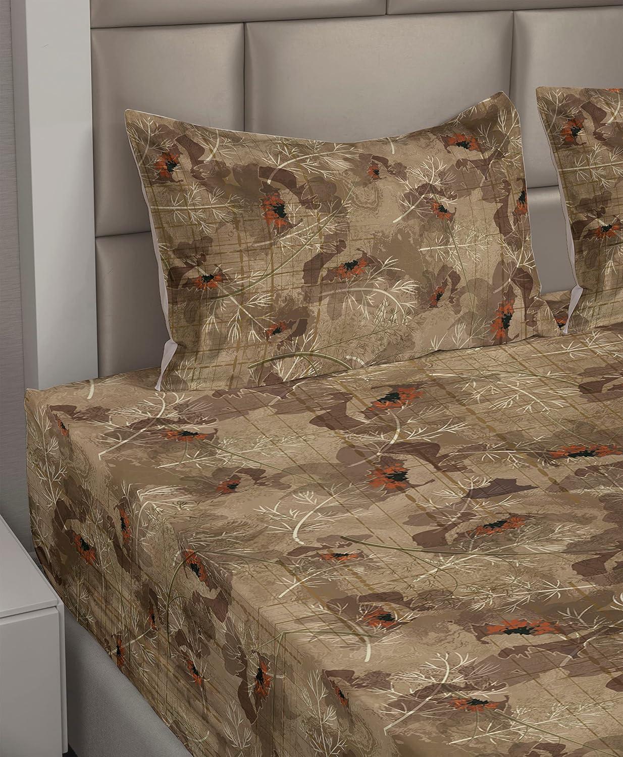 imageAmbesonne Meadow Vibes Sheet Set Line Art Neutral Colors Boho Pampas Design on Geometric Back Print Fitted and Flat Sheet with Pillowcase Bedding Accent 3 Piece Set Twin Pale Salmon Off WhiteSlate Brown Dark Coral