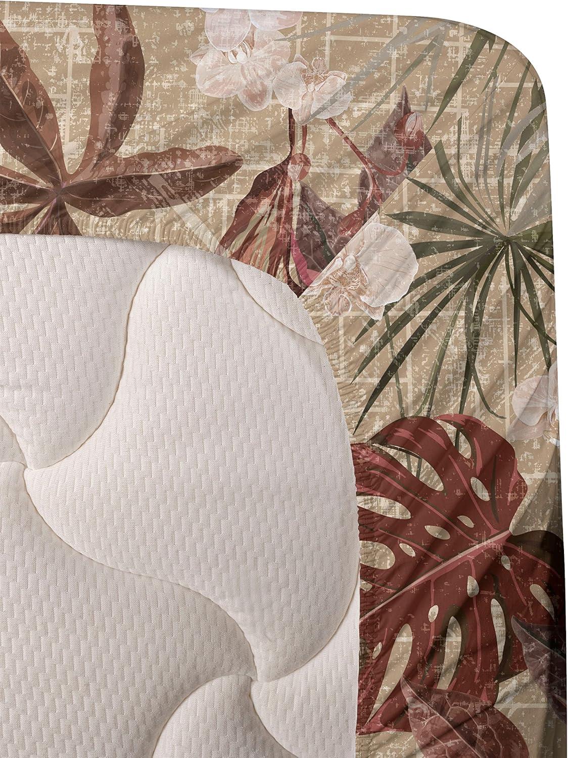 imageAmbesonne Meadow Vibes Sheet Set Line Art Neutral Colors Boho Pampas Design on Geometric Back Print Fitted and Flat Sheet with Pillowcase Bedding Accent 3 Piece Set Twin Pale Salmon Off WhiteCocoa Maroon Reseda Green