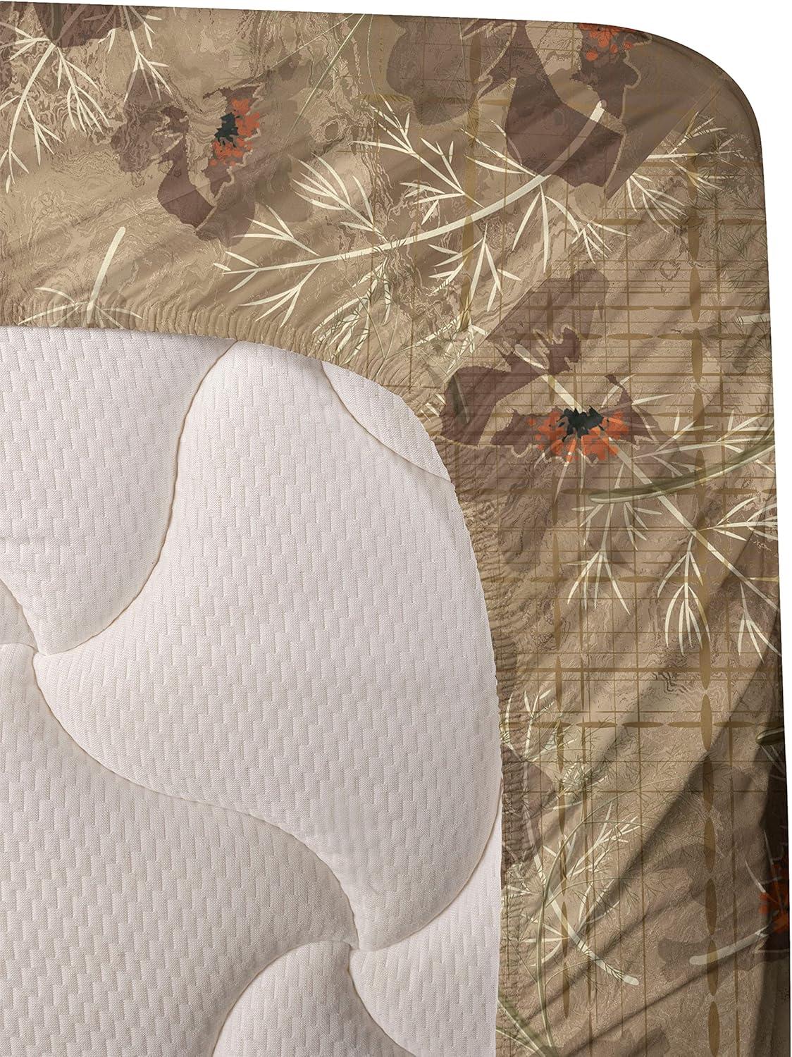 imageAmbesonne Meadow Vibes Sheet Set Line Art Neutral Colors Boho Pampas Design on Geometric Back Print Fitted and Flat Sheet with Pillowcase Bedding Accent 3 Piece Set Twin Pale Salmon Off WhiteSlate Brown Dark Coral