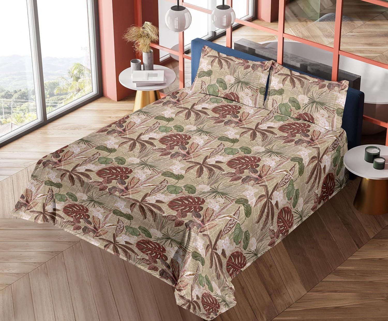 imageAmbesonne Meadow Vibes Sheet Set Line Art Neutral Colors Boho Pampas Design on Geometric Back Print Fitted and Flat Sheet with Pillowcase Bedding Accent 3 Piece Set Twin Pale Salmon Off WhiteCocoa Maroon Reseda Green