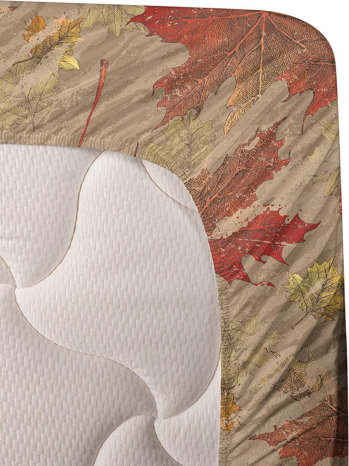 imageAmbesonne Meadow Vibes Sheet Set Line Art Neutral Colors Boho Pampas Design on Geometric Back Print Fitted and Flat Sheet with Pillowcase Bedding Accent 3 Piece Set Twin Pale Salmon Off WhiteDusk Ruby Pistachio Green