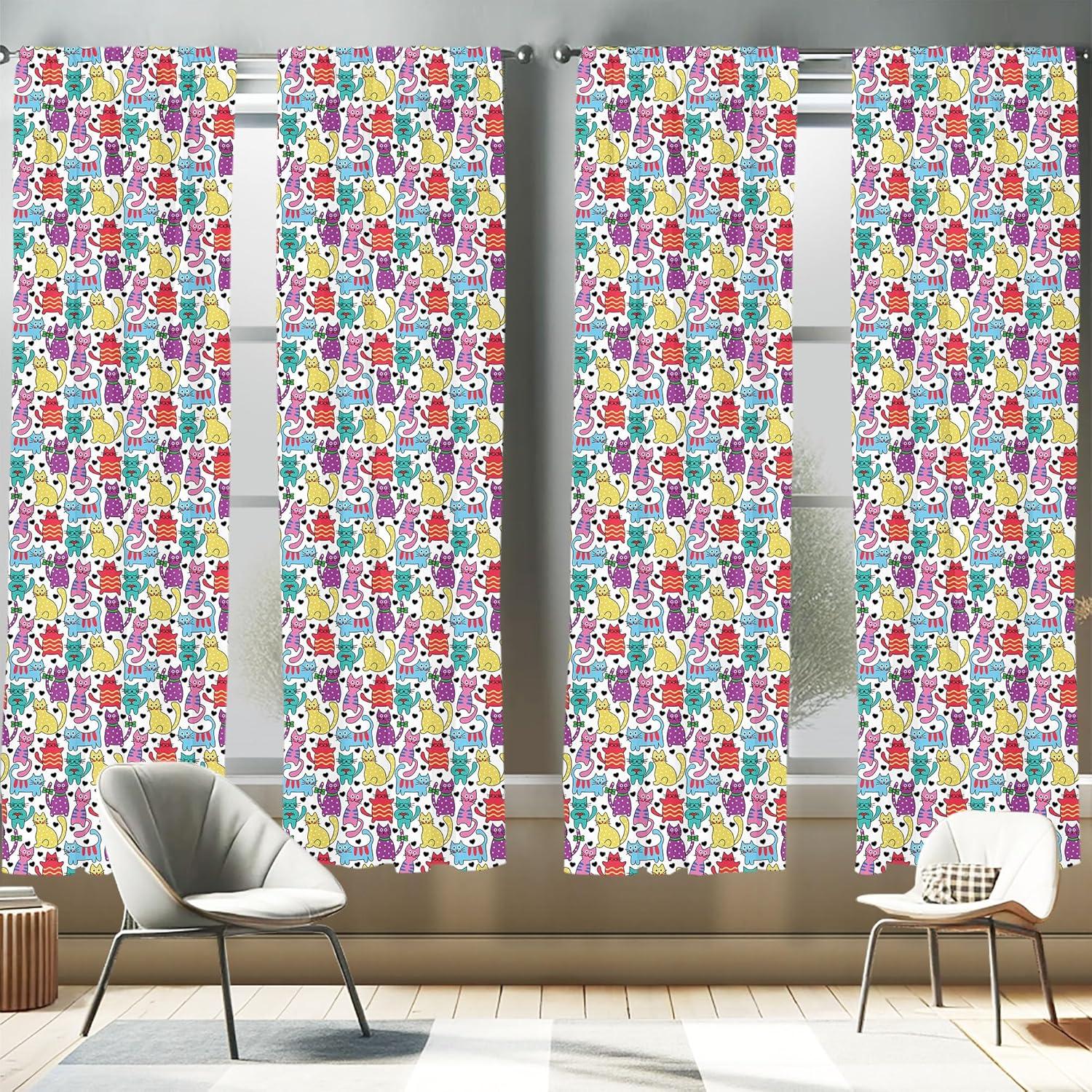 imageAmbesonne Moroccan Window Curtains Old Fashioned Eastern Style Mosaic Composition Folk Mandala Motifs Lightweight Decor 2Panel Set with Rod Pocket Pair of 28quot x 95quot Turquoise OrangePurple Pink