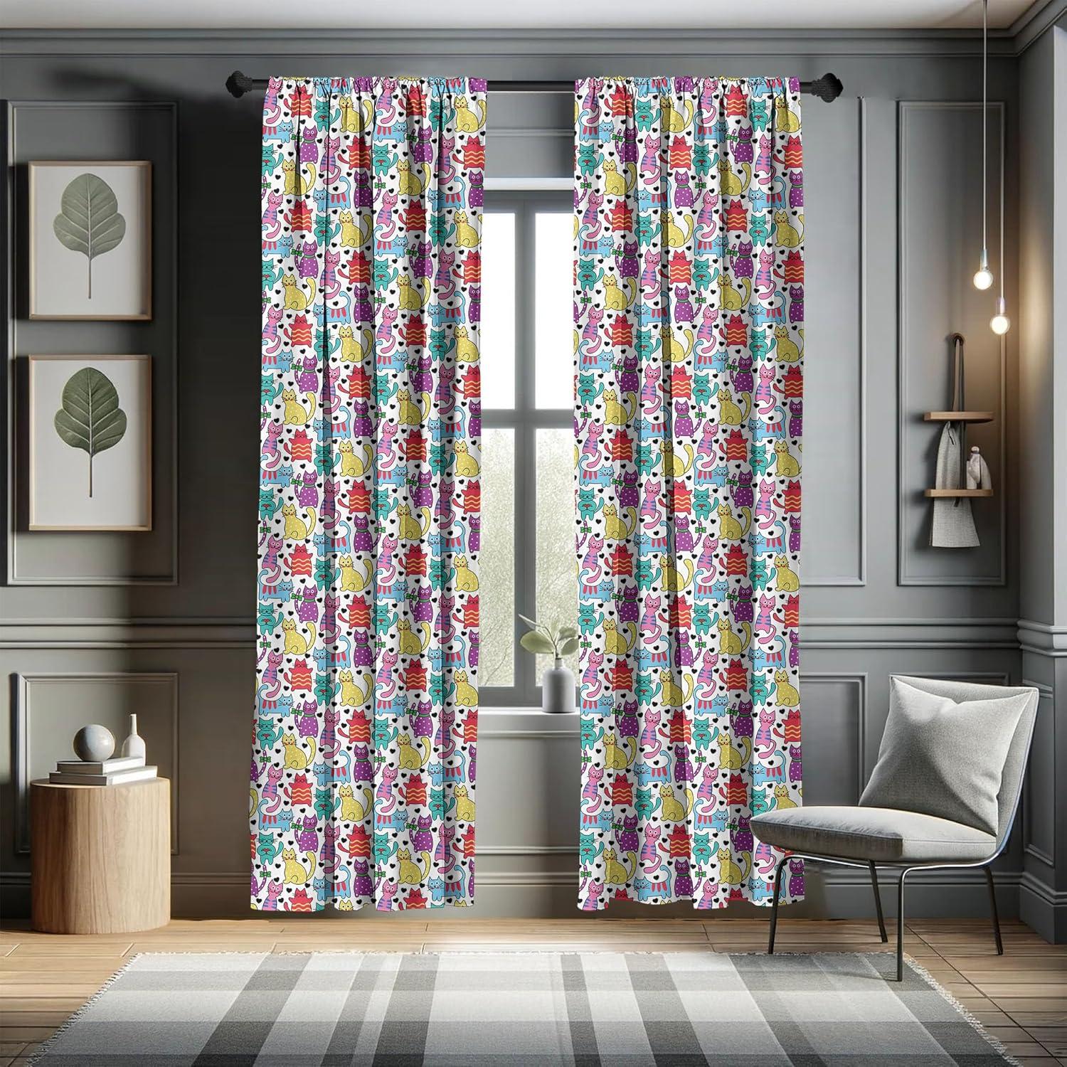 imageAmbesonne Moroccan Window Curtains Old Fashioned Eastern Style Mosaic Composition Folk Mandala Motifs Lightweight Decor 2Panel Set with Rod Pocket Pair of 28quot x 95quot Turquoise OrangePurple Pink