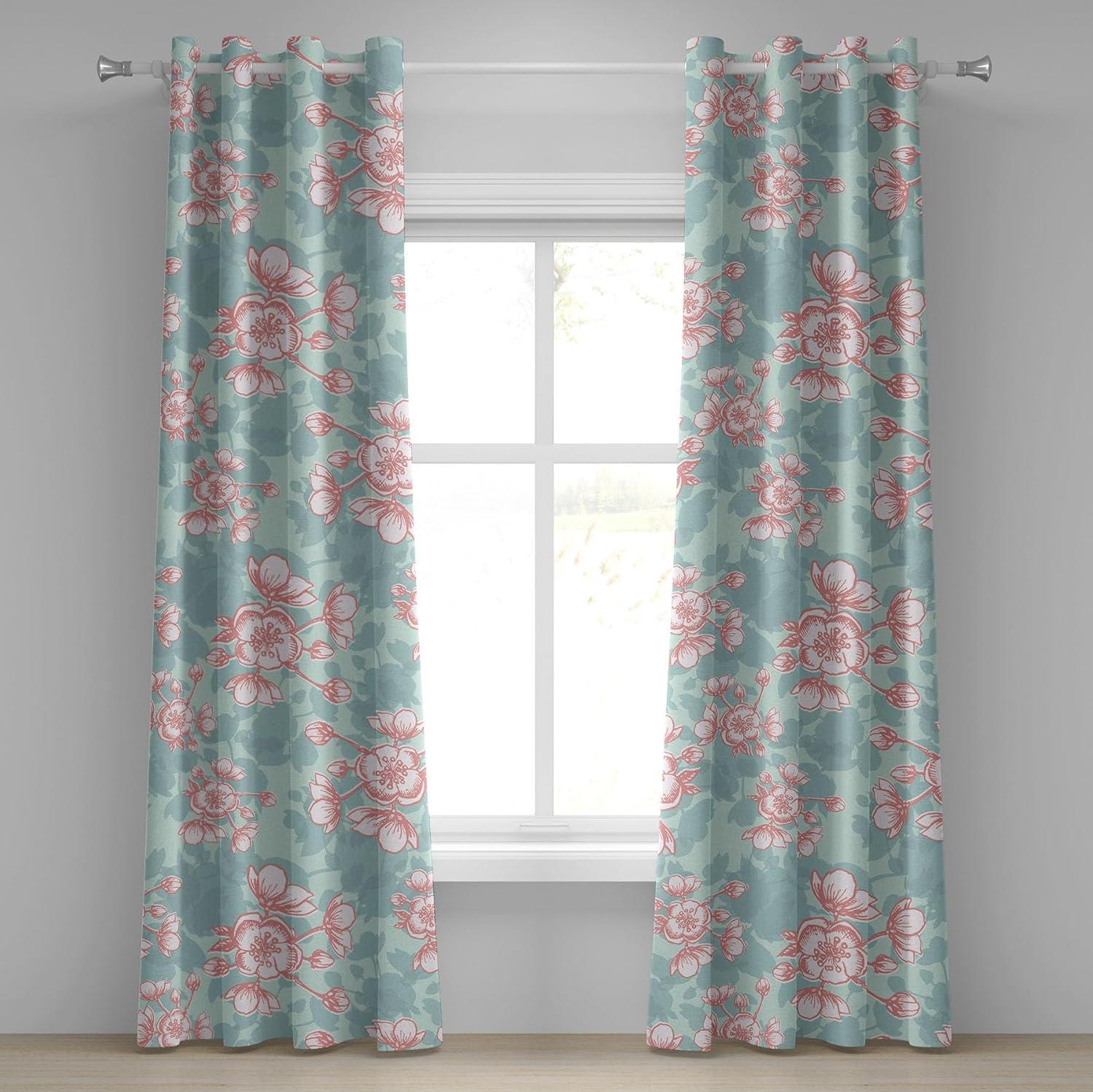 imageAmbesonne Moth Boho Grommet Curtain Neutral Chocolate Tones Wingy Animals with Cosmic Stars Moons and Stripes Print Decorative 2Panel Window Drapes for Bedroom Living Room 50quot x 72quot Sepia BeigePale Seafoam Coral and White