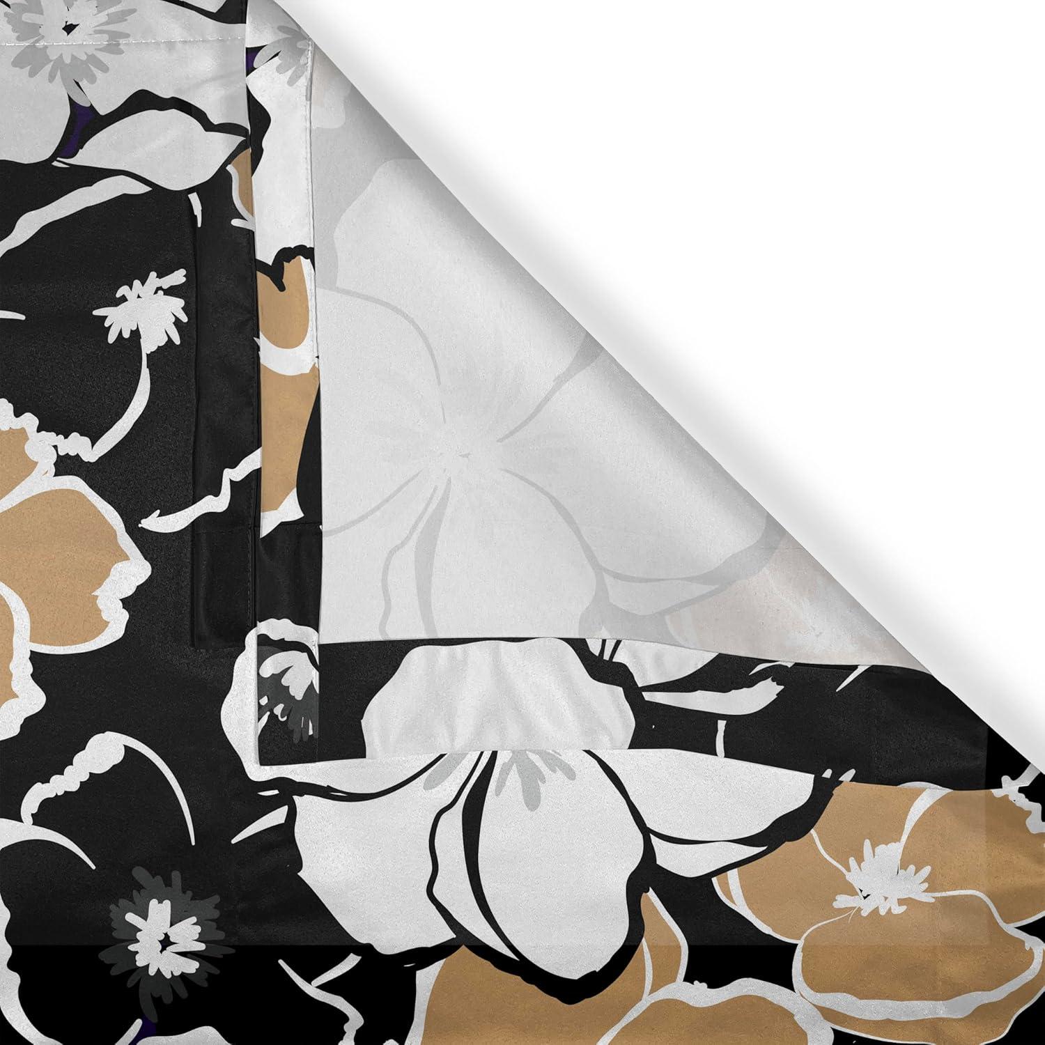 imageAmbesonne Moth Boho Grommet Curtain Neutral Chocolate Tones Wingy Animals with Cosmic Stars Moons and Stripes Print Decorative 2Panel Window Drapes for Bedroom Living Room 50quot x 72quot Sepia BeigeDark Mustard White