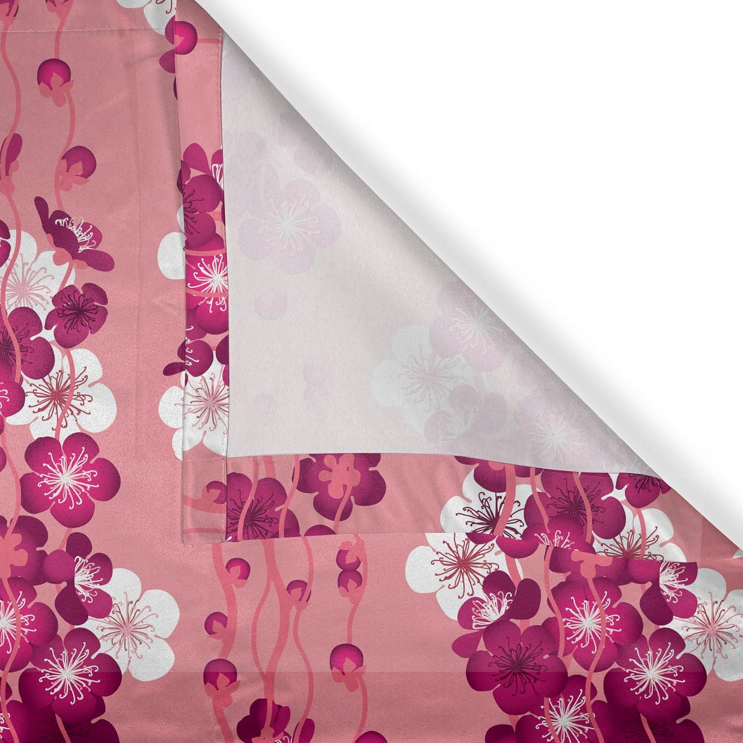 imageAmbesonne Moth Boho Grommet Curtain Neutral Chocolate Tones Wingy Animals with Cosmic Stars Moons and Stripes Print Decorative 2Panel Window Drapes for Bedroom Living Room 50quot x 72quot Sepia BeigePale Fuchsia and Pastel Pink
