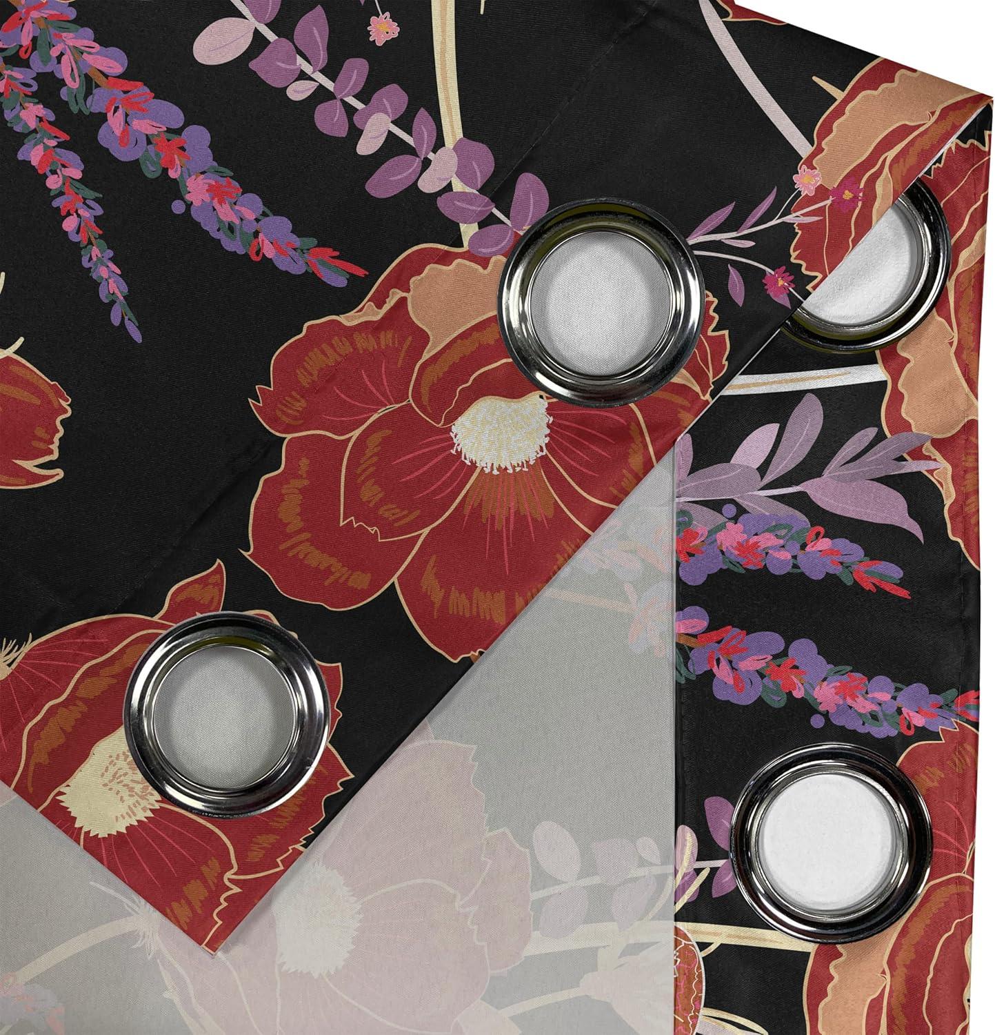 imageAmbesonne Moth Boho Grommet Curtain Neutral Chocolate Tones Wingy Animals with Cosmic Stars Moons and Stripes Print Decorative 2Panel Window Drapes for Bedroom Living Room 50quot x 72quot Sepia BeigePale Fuchsia and Burgundy