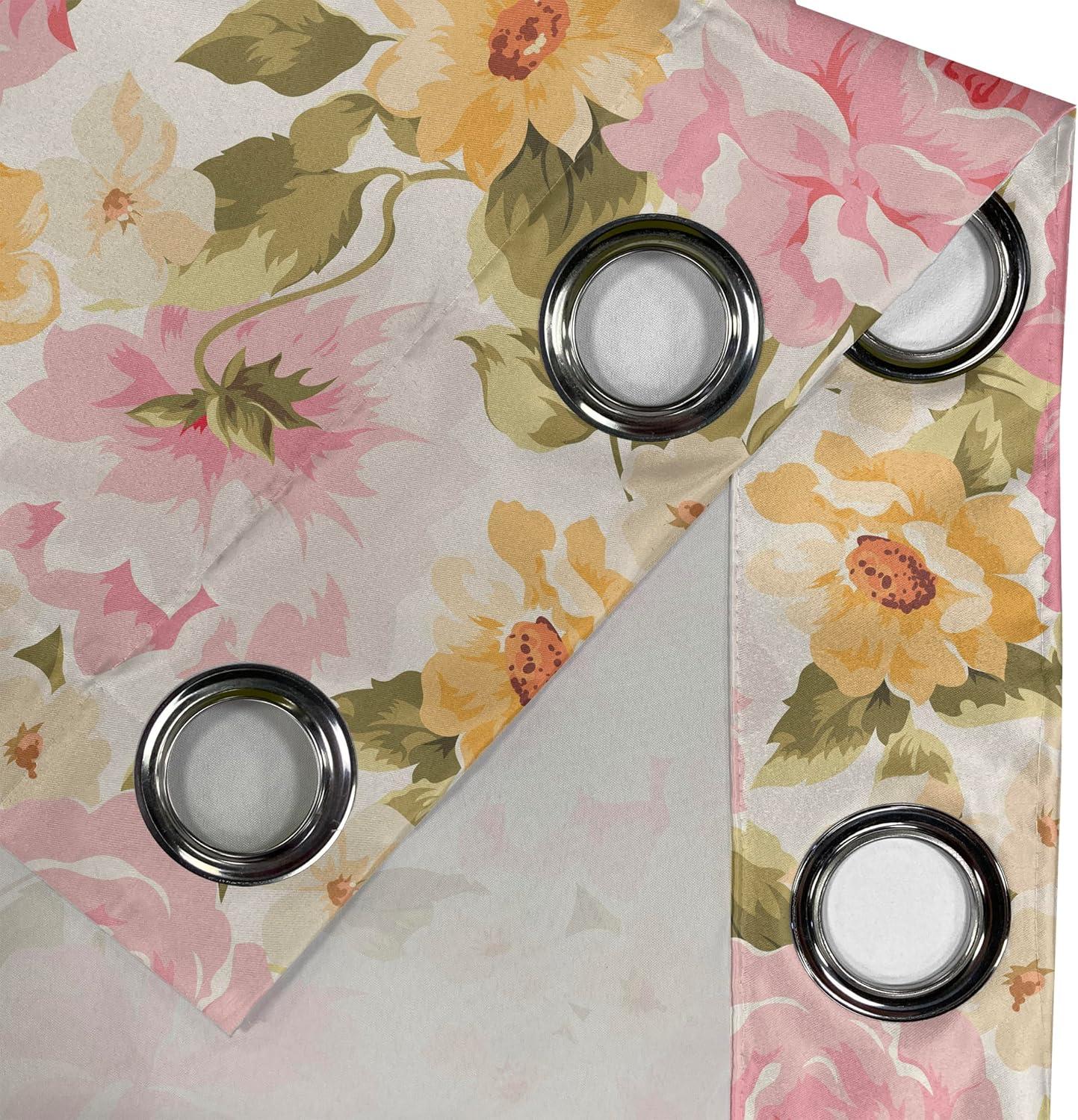 imageAmbesonne Moth Boho Grommet Curtain Neutral Chocolate Tones Wingy Animals with Cosmic Stars Moons and Stripes Print Decorative 2Panel Window Drapes for Bedroom Living Room 50quot x 72quot Sepia BeigePastel Pink and Slate Brown