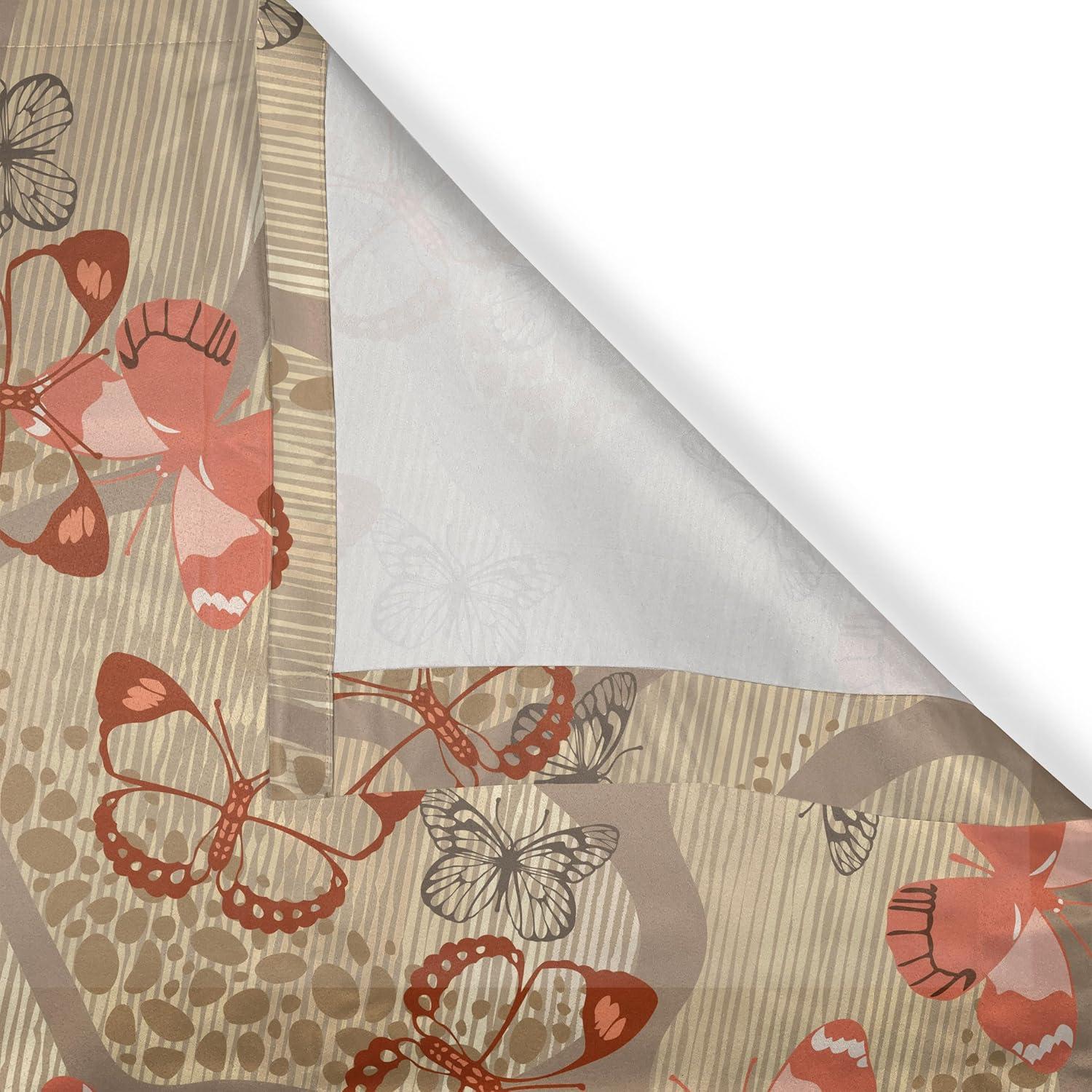 imageAmbesonne Moth Boho Grommet Curtain Neutral Chocolate Tones Wingy Animals with Cosmic Stars Moons and Stripes Print Decorative 2Panel Window Drapes for Bedroom Living Room 50quot x 72quot Sepia BeigeSalmon Pastel Brown and Tan