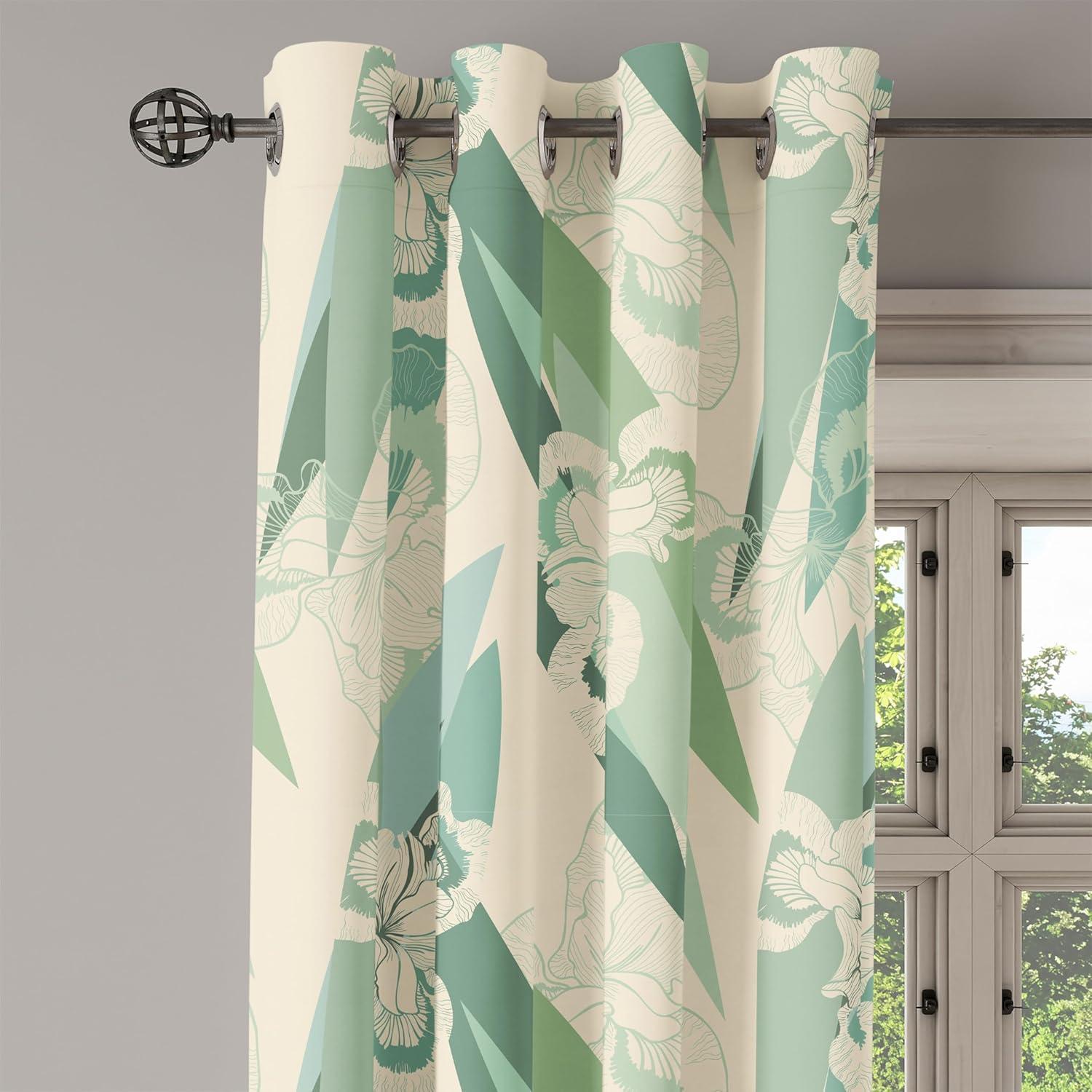 imageAmbesonne Moth Boho Grommet Curtain Neutral Chocolate Tones Wingy Animals with Cosmic Stars Moons and Stripes Print Decorative 2Panel Window Drapes for Bedroom Living Room 50quot x 72quot Sepia BeigeLaurel Green Pale Seafoam