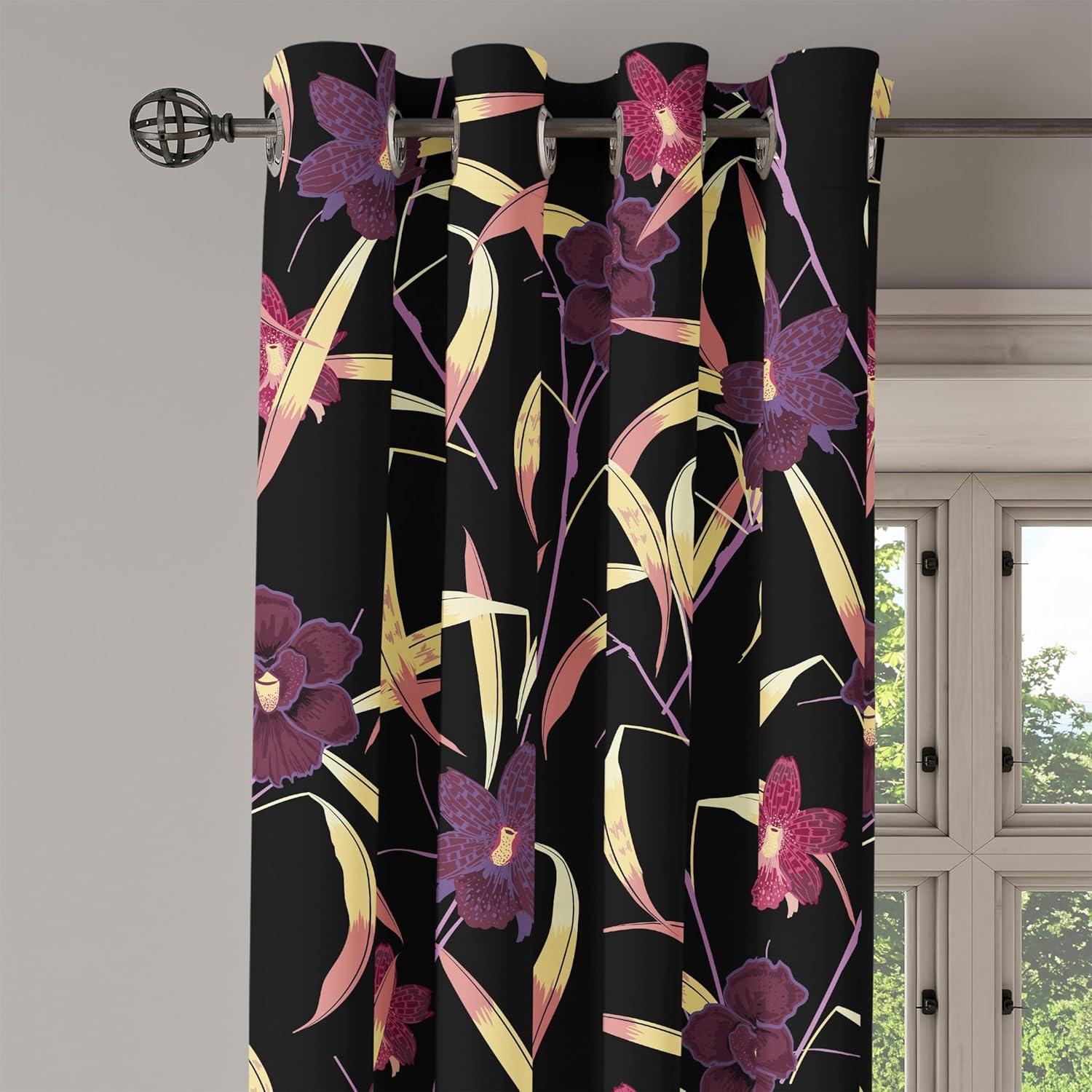 imageAmbesonne Moth Boho Grommet Curtain Neutral Chocolate Tones Wingy Animals with Cosmic Stars Moons and Stripes Print Decorative 2Panel Window Drapes for Bedroom Living Room 50quot x 72quot Sepia BeigePastel Brown and Eggplant